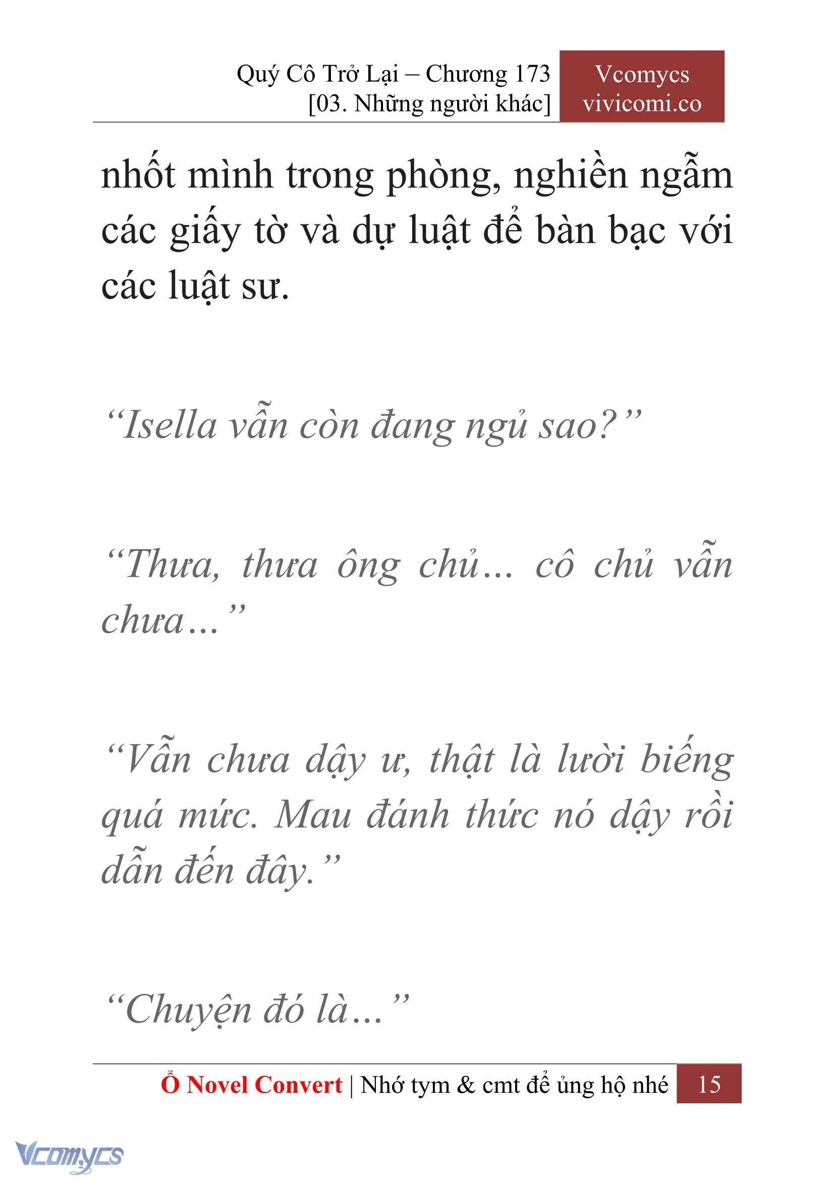 [Novel] Quý Cô Trở Lại Chapter  173 - 17