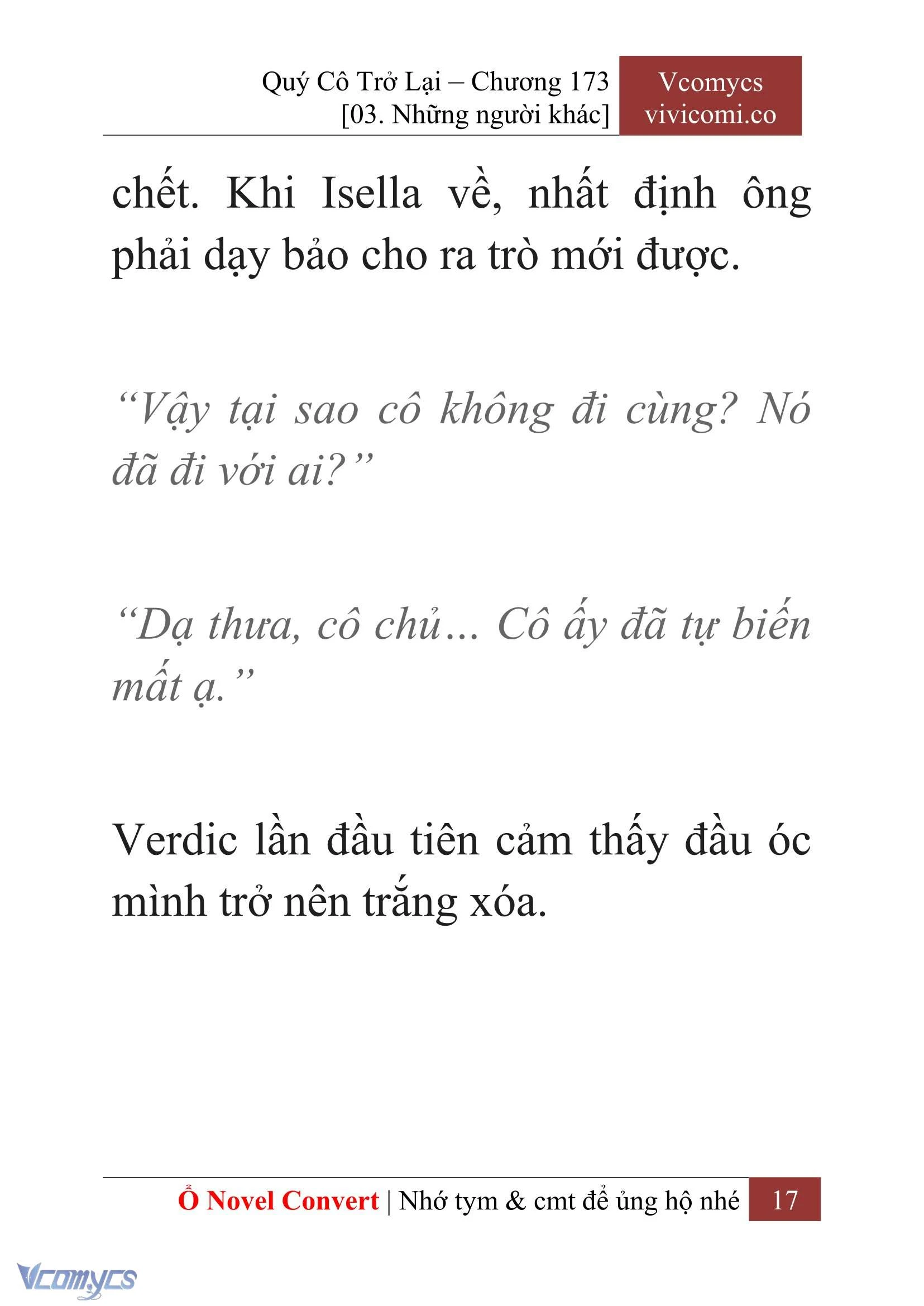[Novel] Quý Cô Trở Lại Chapter  173 - 19