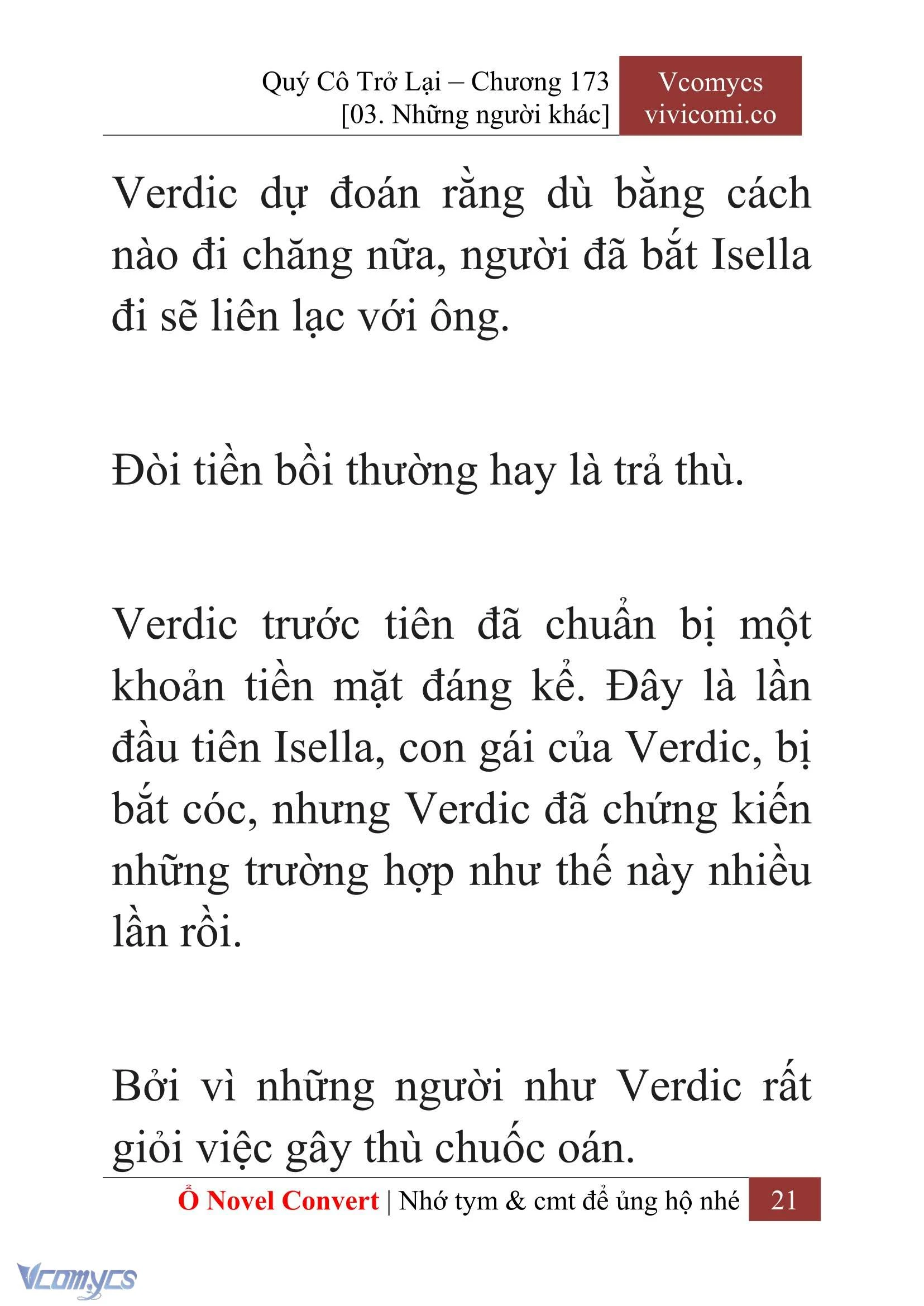 [Novel] Quý Cô Trở Lại Chapter  173 - 23