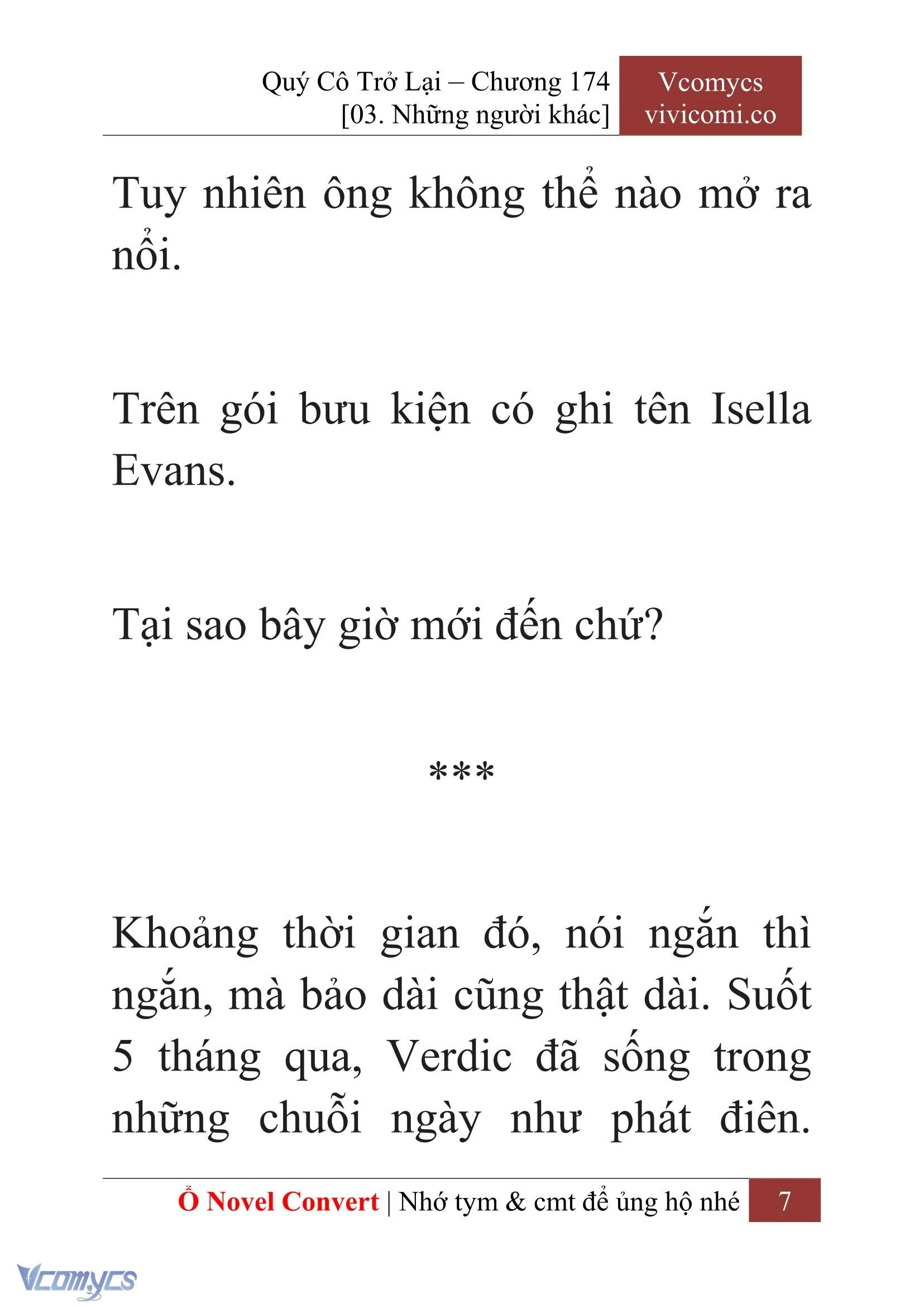 [Novel] Quý Cô Trở Lại Chapter  174 - 9