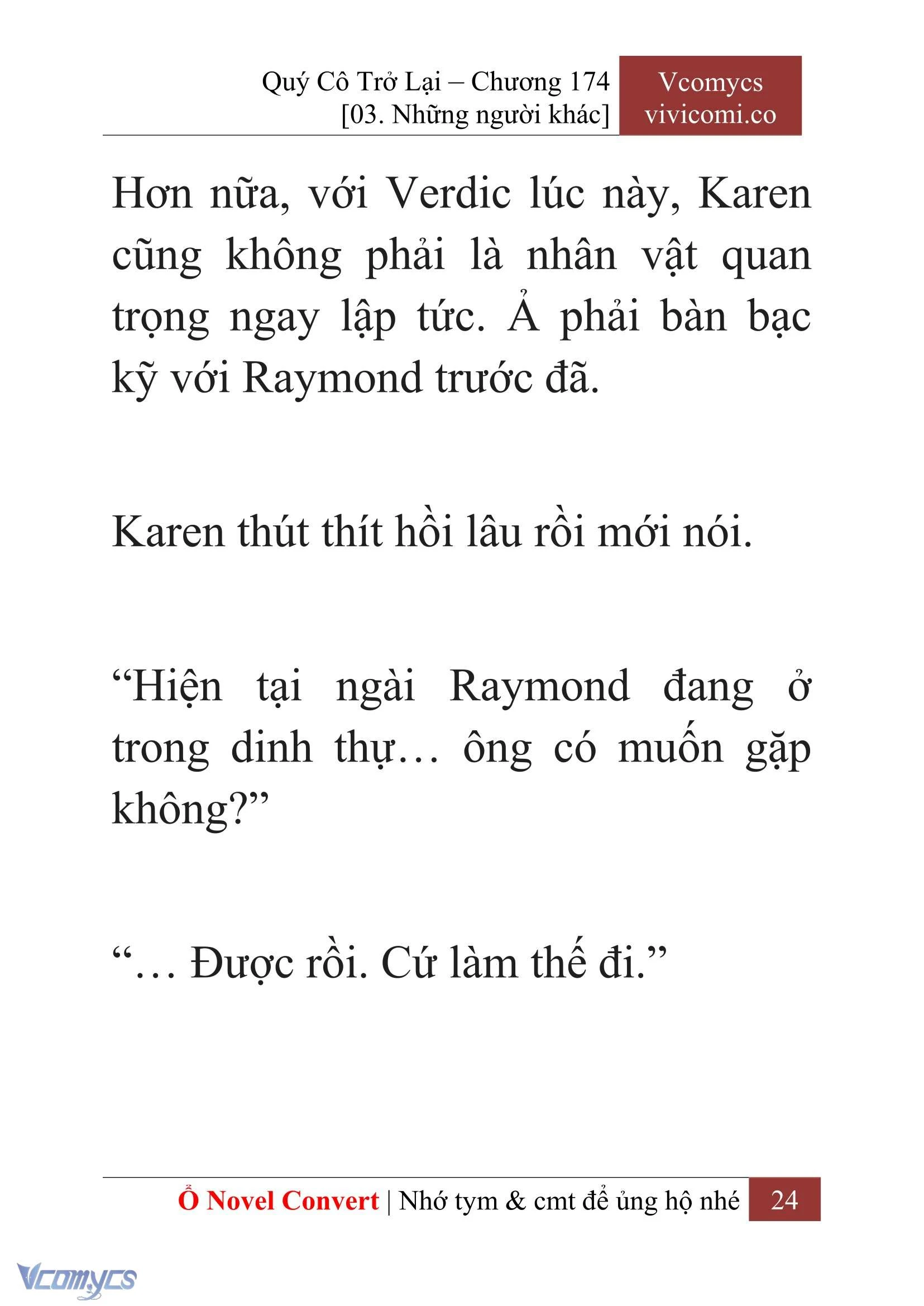 [Novel] Quý Cô Trở Lại Chapter  174 - 26