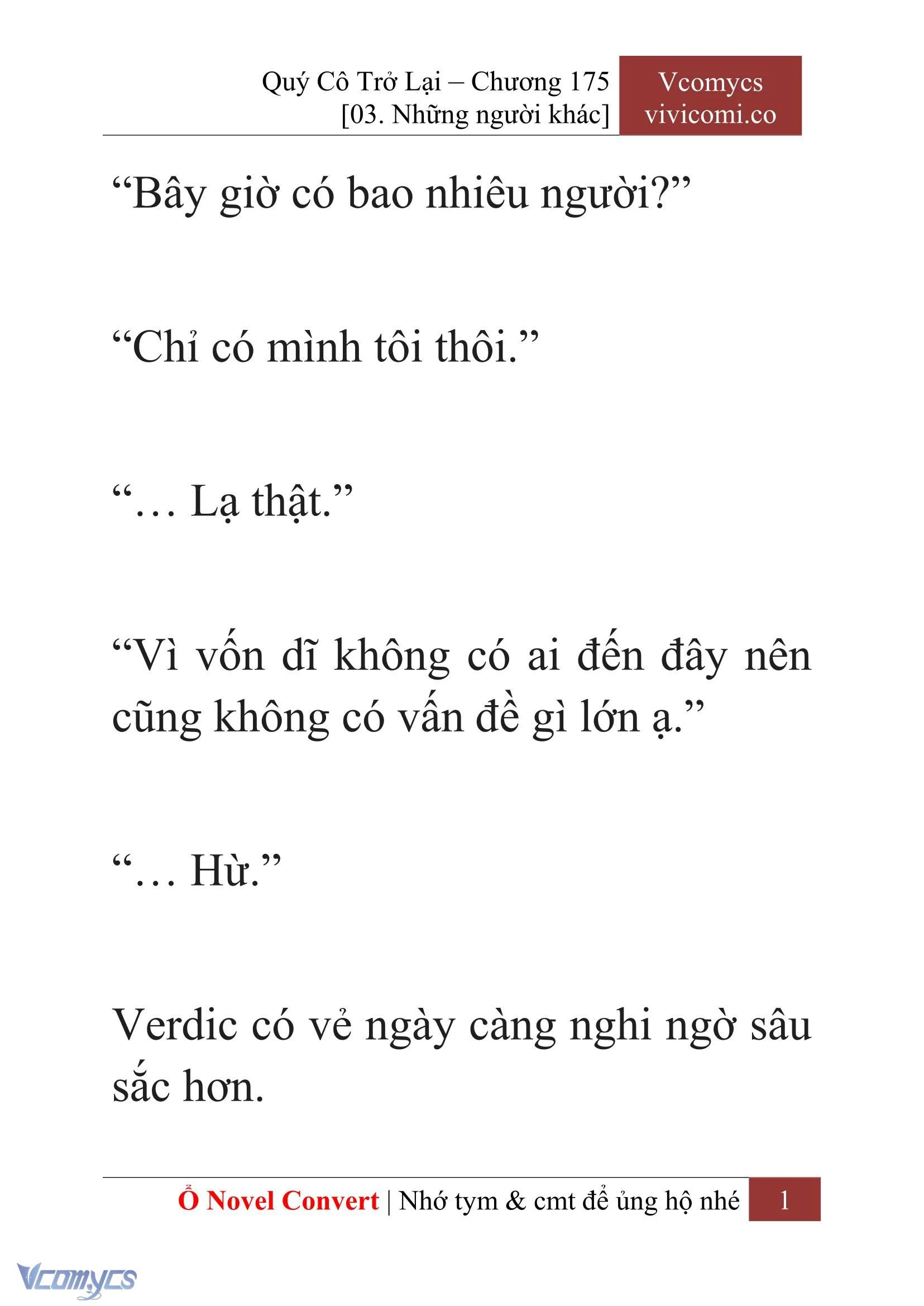 [Novel] Quý Cô Trở Lại Chapter  175 - 3