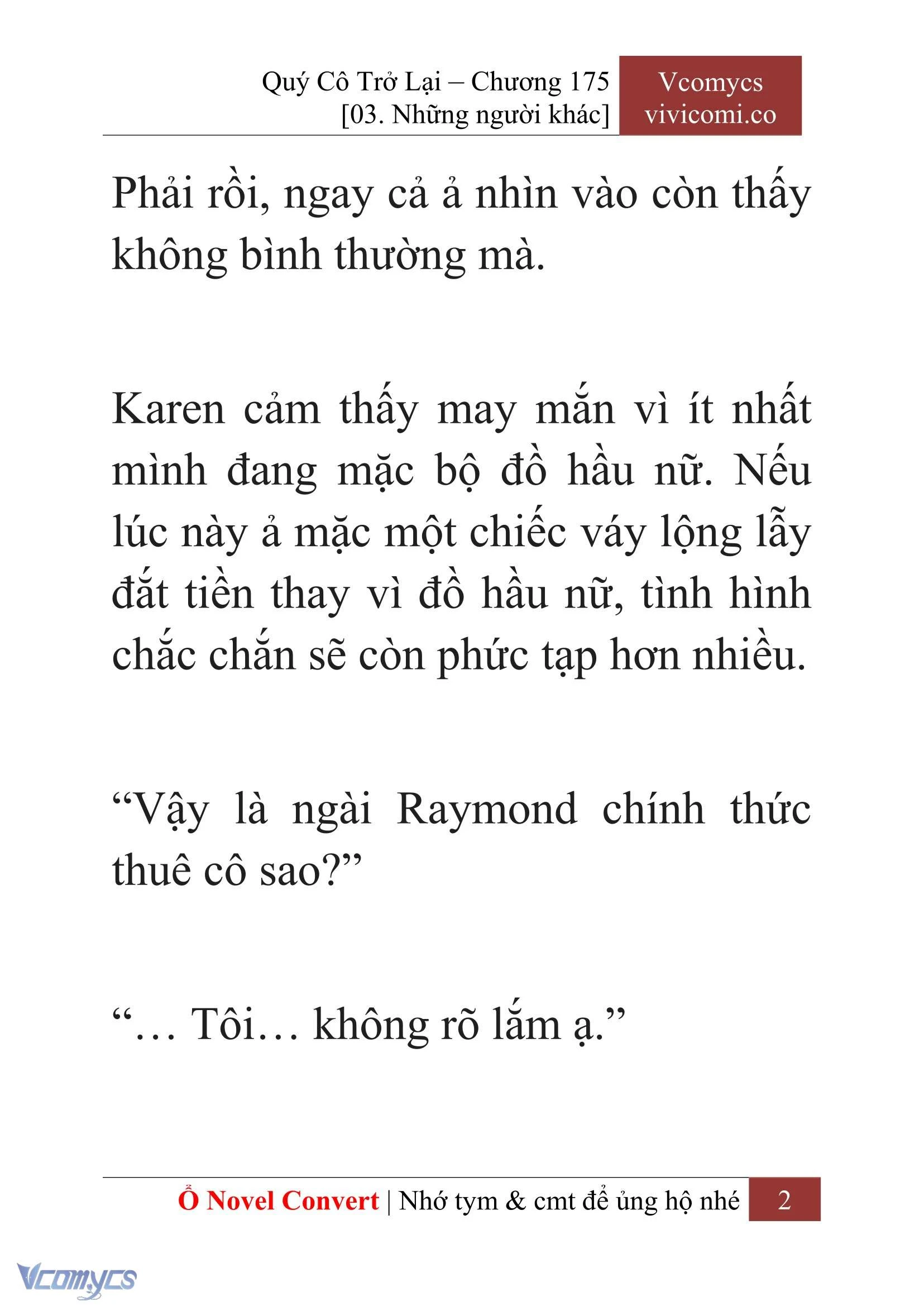 [Novel] Quý Cô Trở Lại Chapter  175 - 4