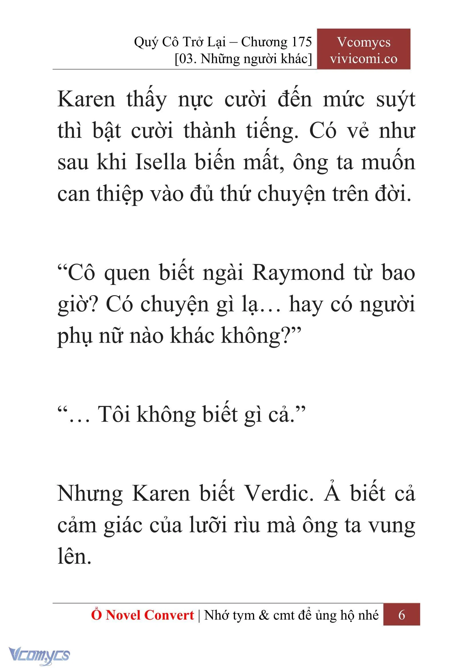 [Novel] Quý Cô Trở Lại Chapter  175 - 8