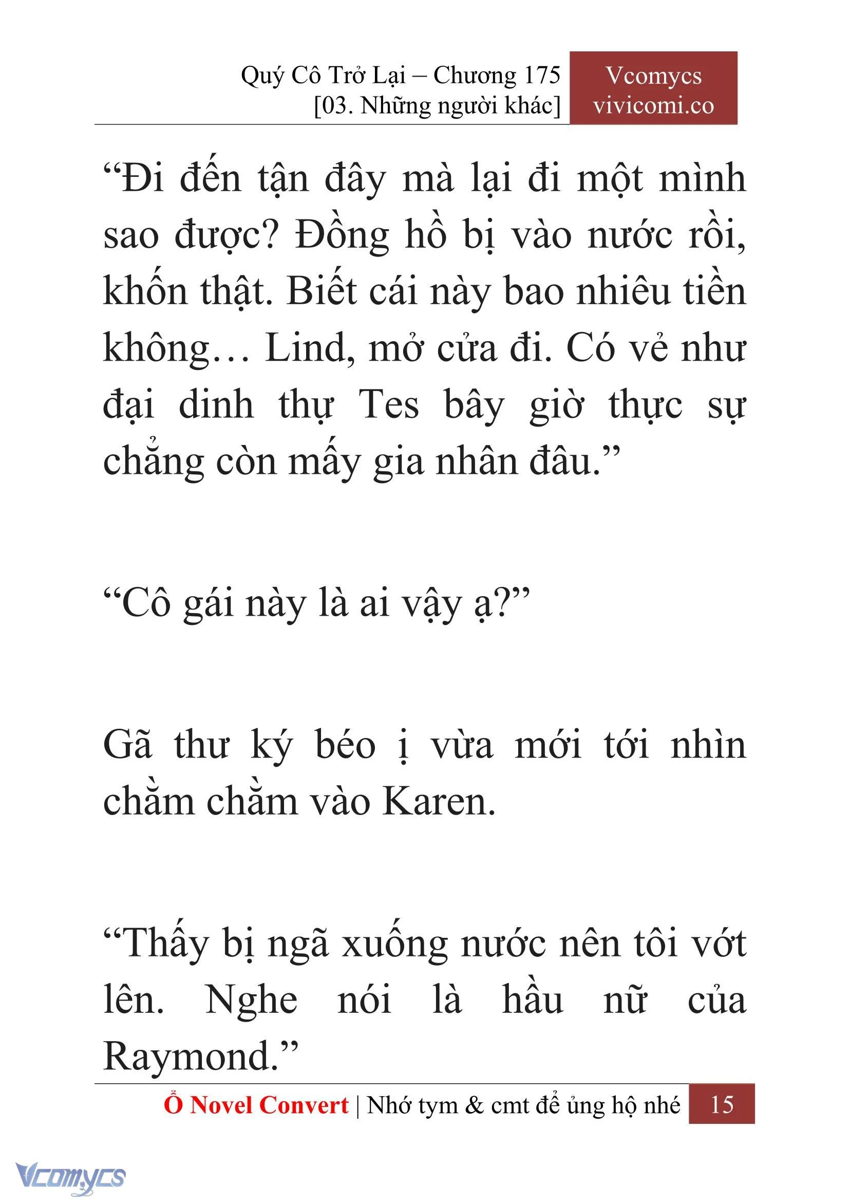 [Novel] Quý Cô Trở Lại Chapter  175 - 17
