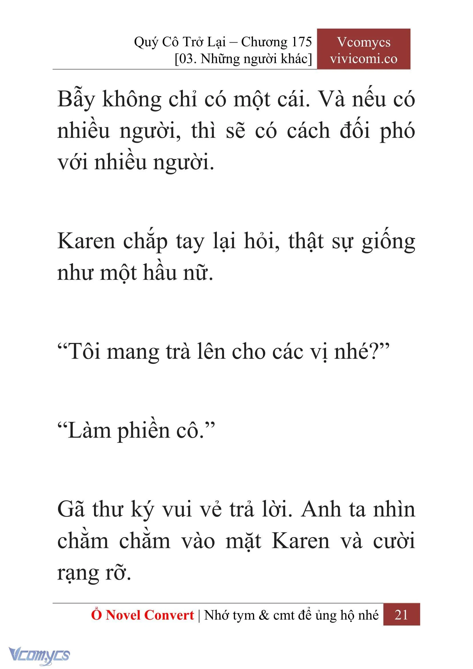 [Novel] Quý Cô Trở Lại Chapter  175 - 23