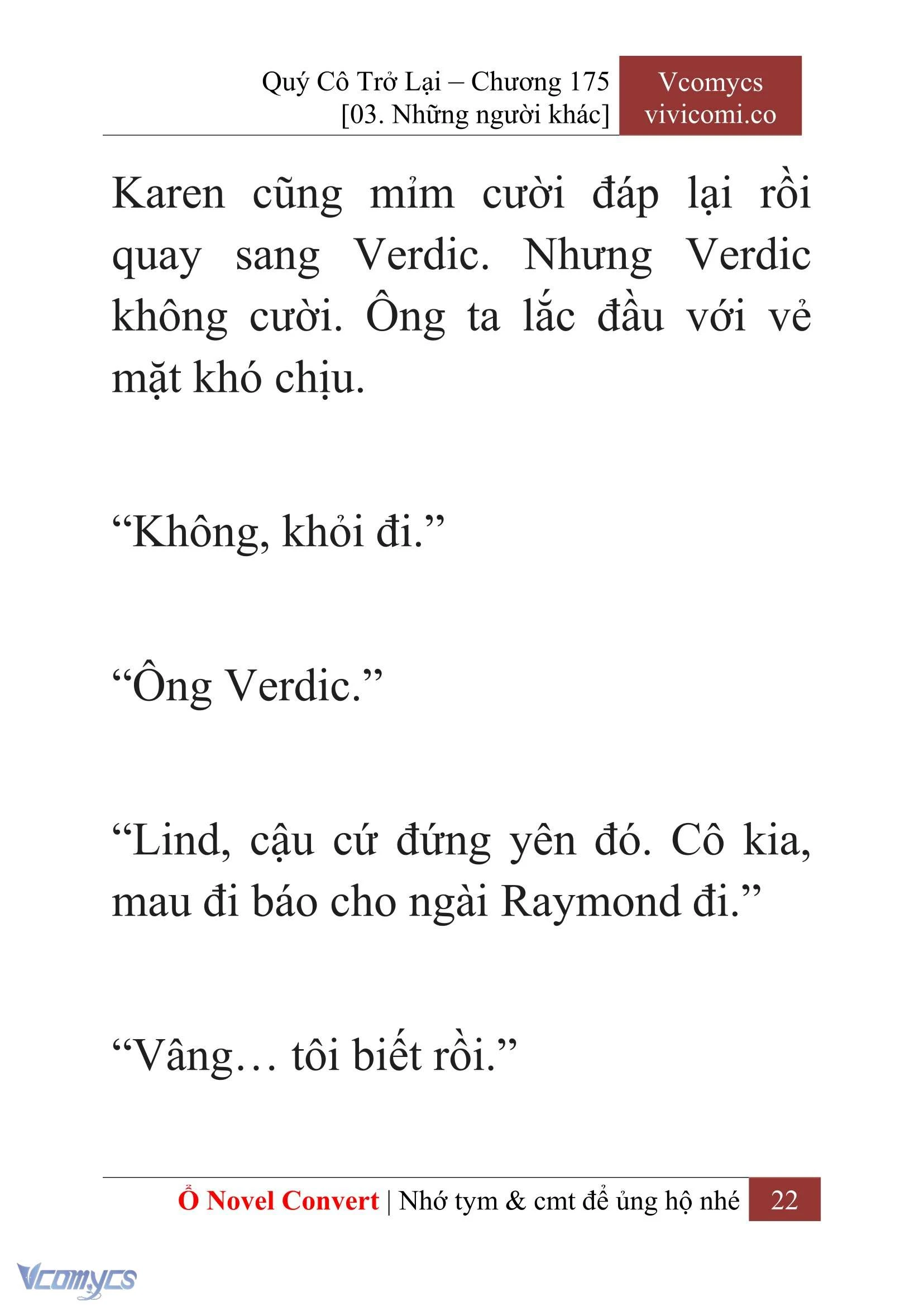 [Novel] Quý Cô Trở Lại Chapter  175 - 24