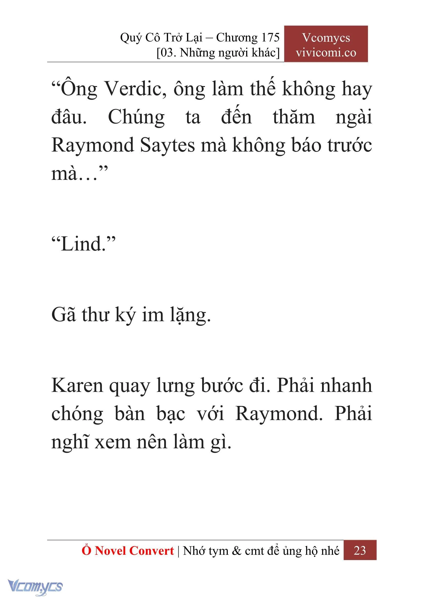 [Novel] Quý Cô Trở Lại Chapter  175 - 25