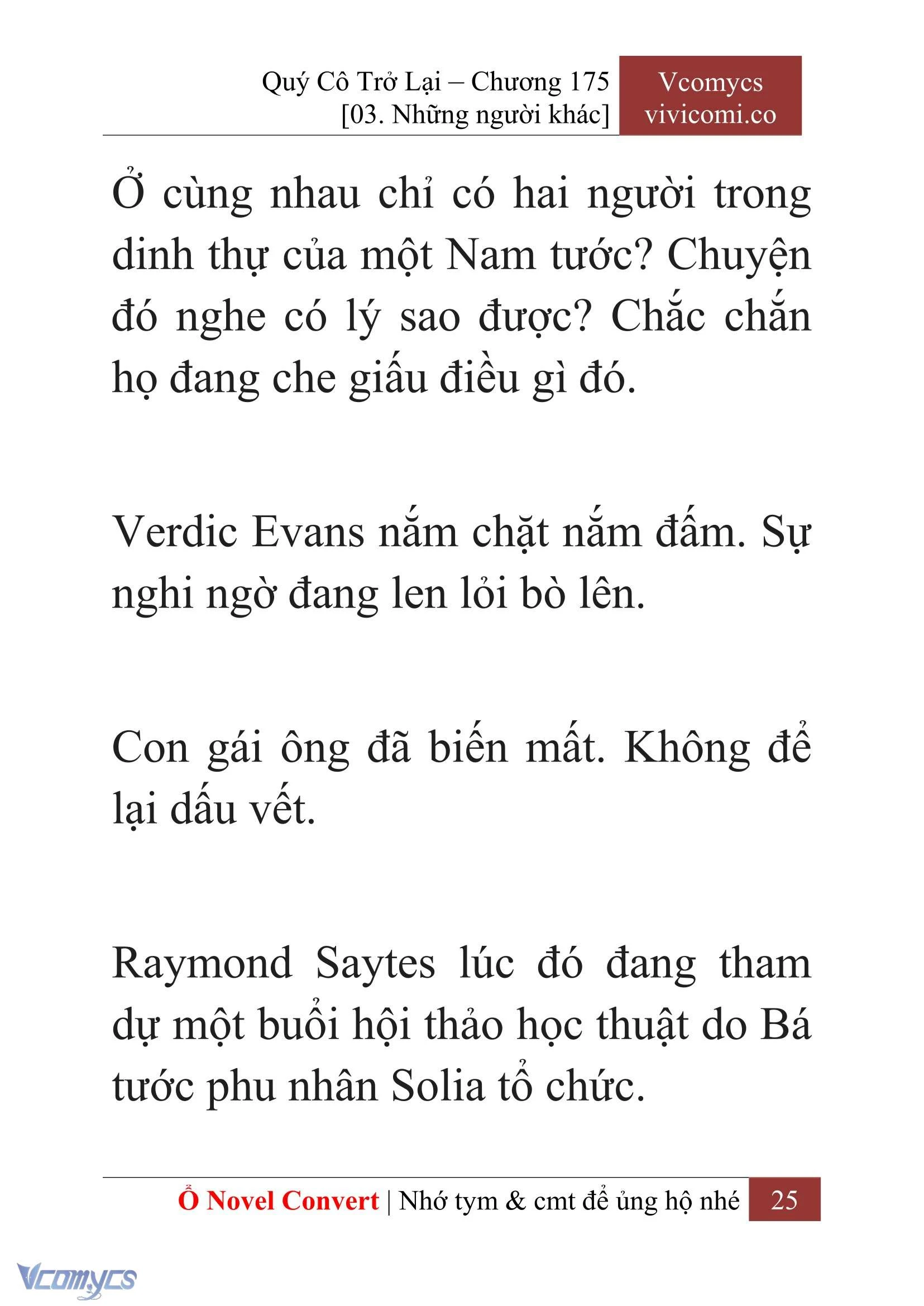 [Novel] Quý Cô Trở Lại Chapter  175 - 27
