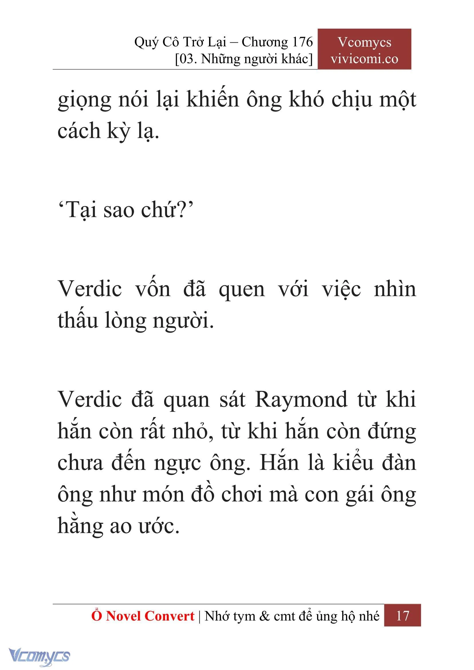 [Novel] Quý Cô Trở Lại Chapter  176 - 19