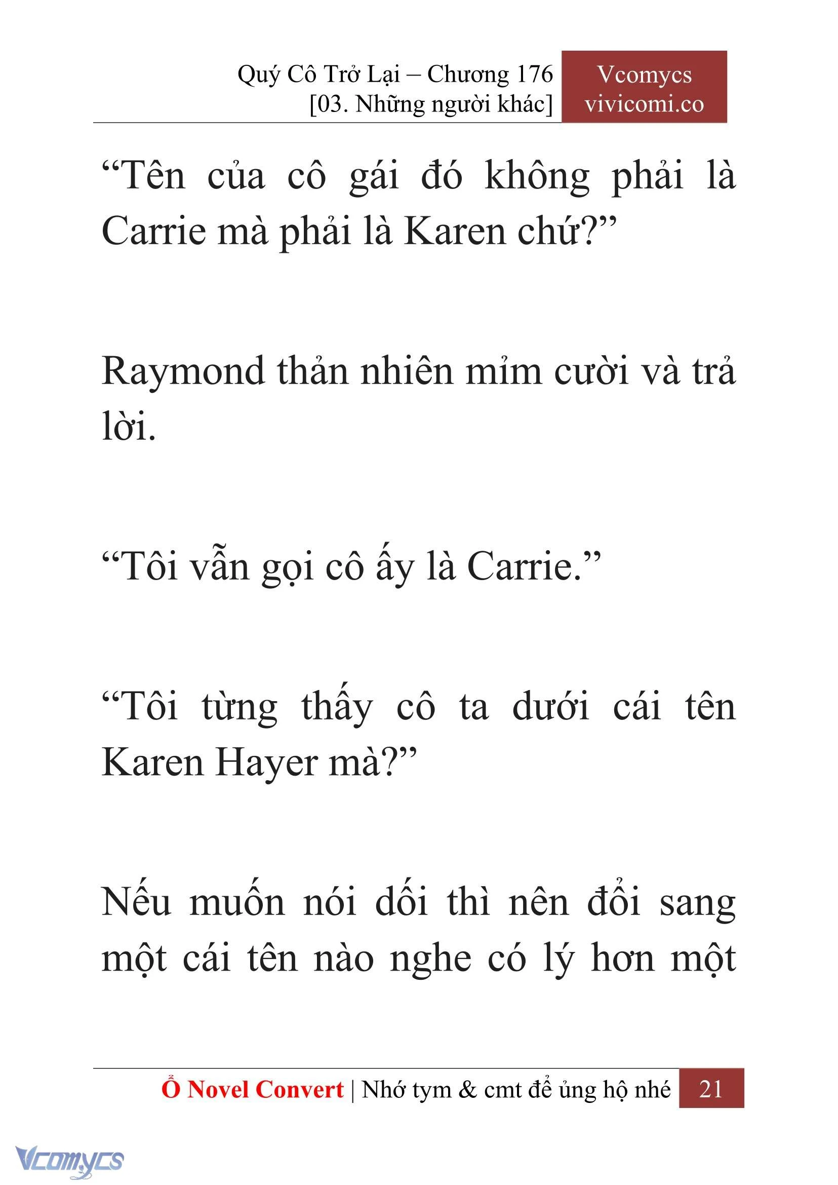 [Novel] Quý Cô Trở Lại Chapter  176 - 23