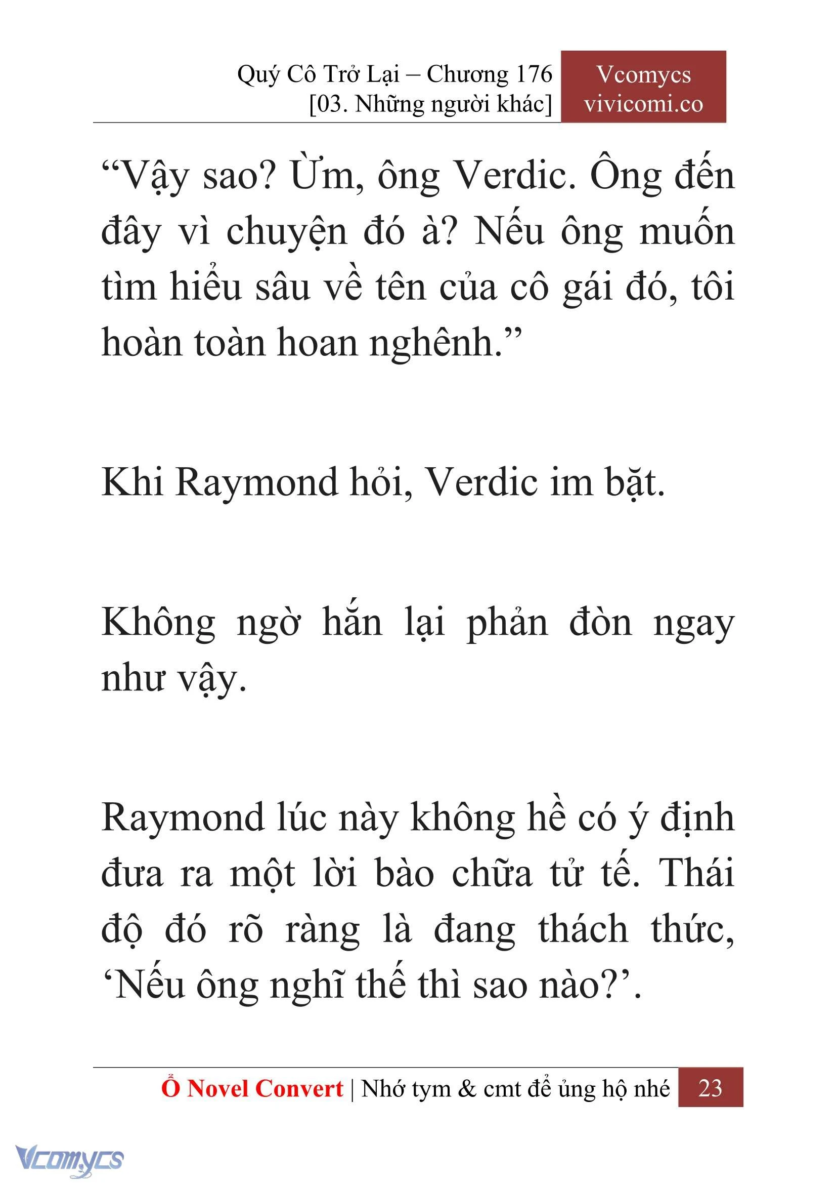 [Novel] Quý Cô Trở Lại Chapter  176 - 25