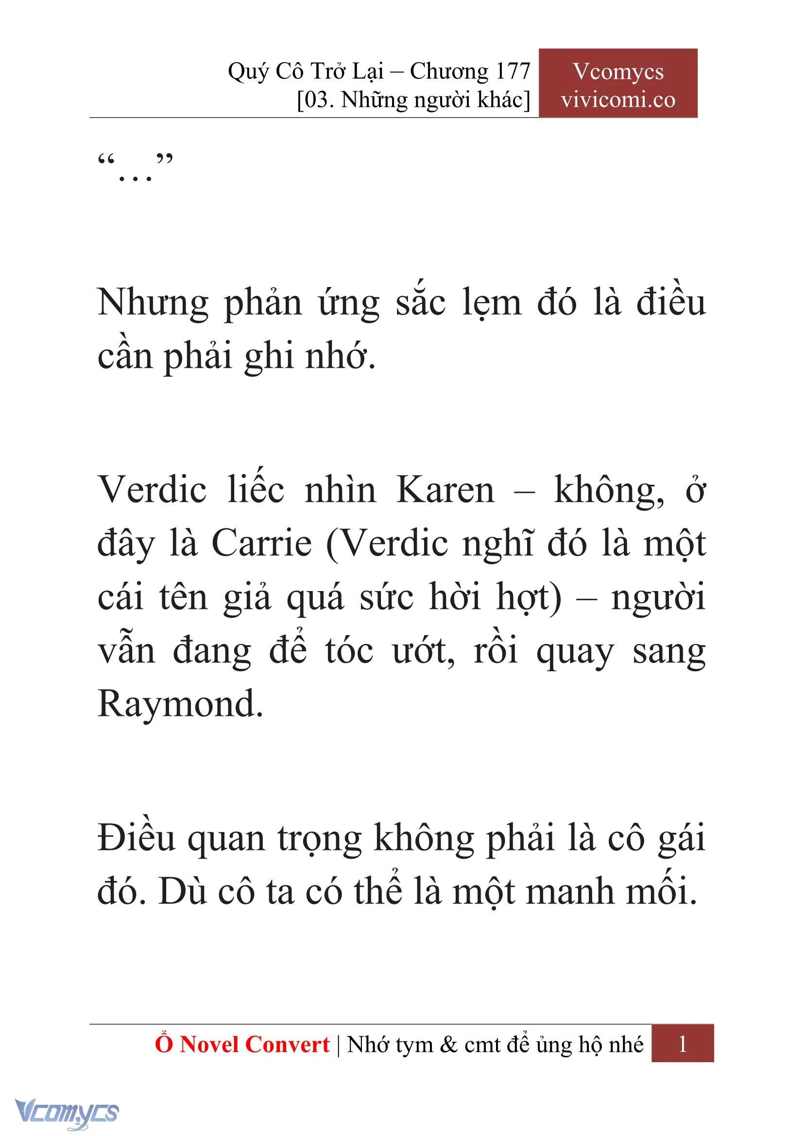 [Novel] Quý Cô Trở Lại Chapter  177 - 3