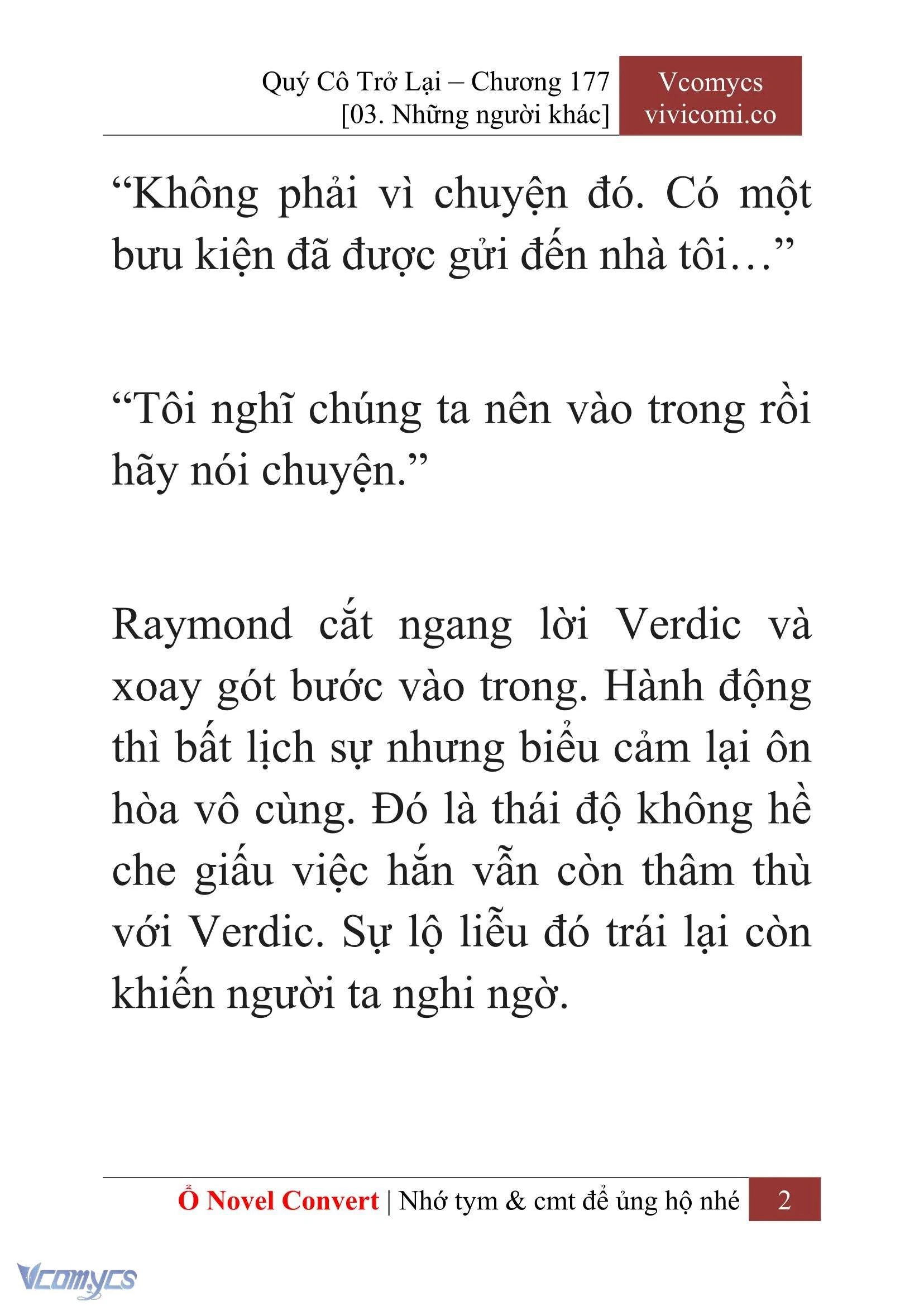 [Novel] Quý Cô Trở Lại Chapter  177 - 4