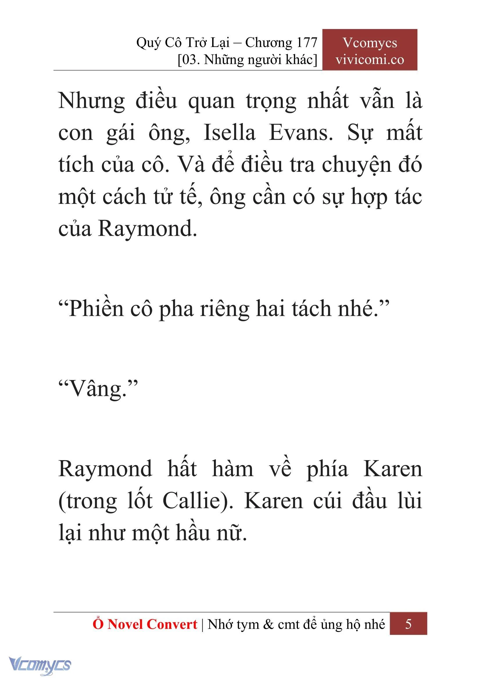 [Novel] Quý Cô Trở Lại Chapter  177 - 7