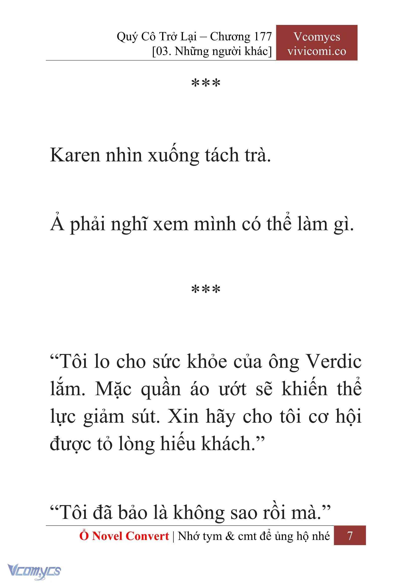 [Novel] Quý Cô Trở Lại Chapter  177 - 9