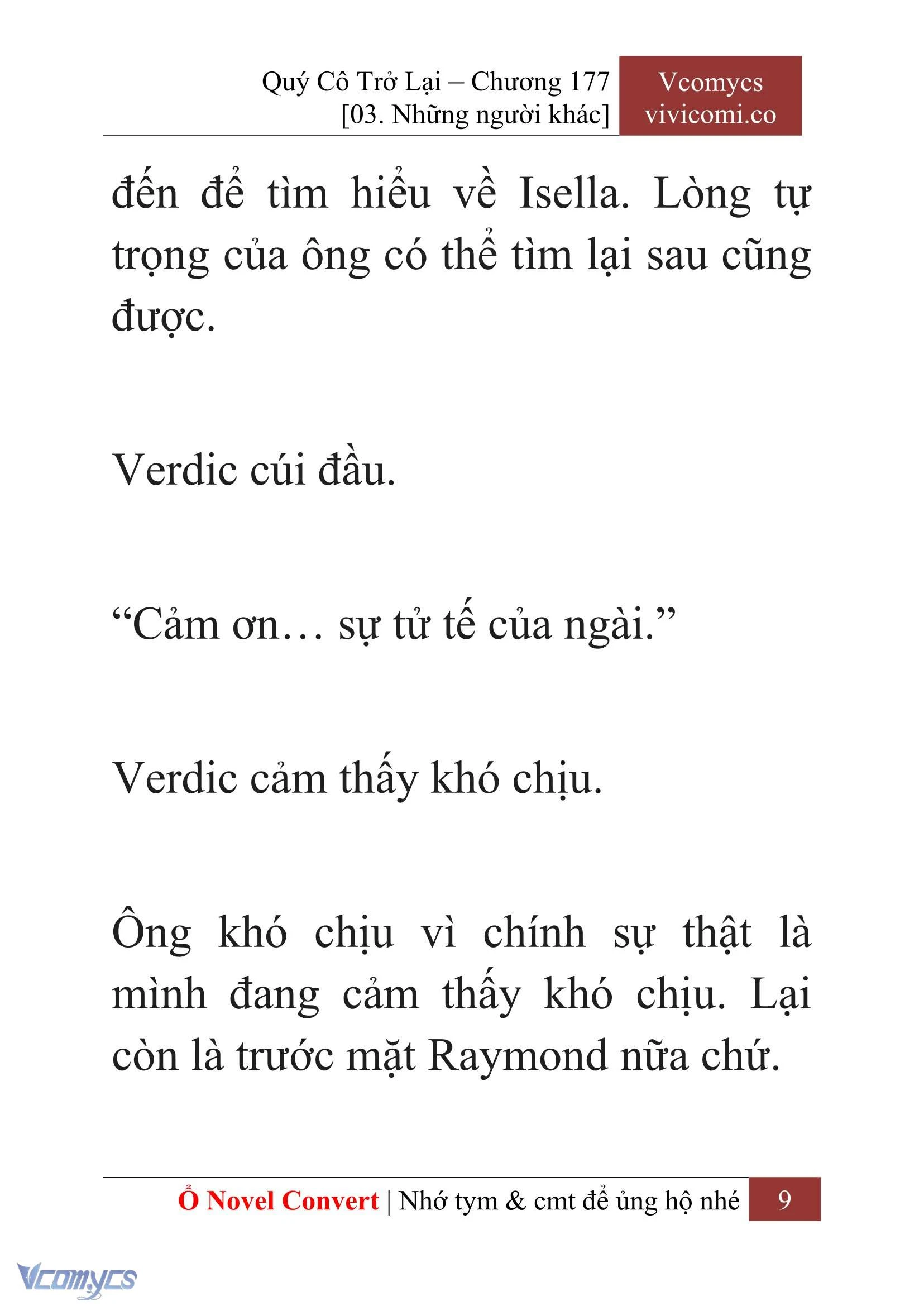 [Novel] Quý Cô Trở Lại Chapter  177 - 11