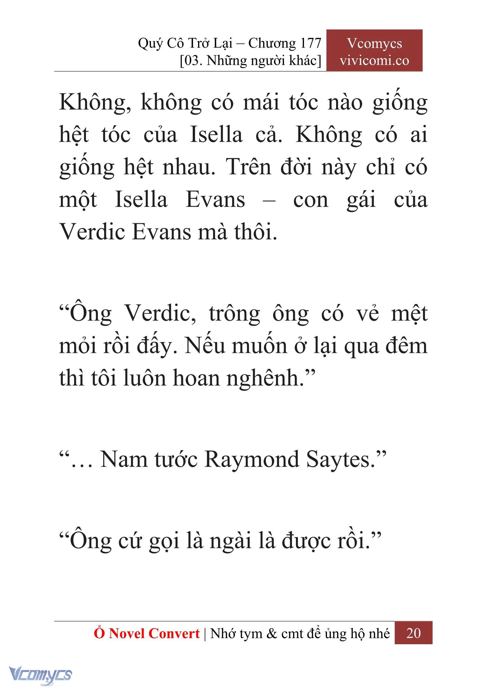 [Novel] Quý Cô Trở Lại Chapter  177 - 22