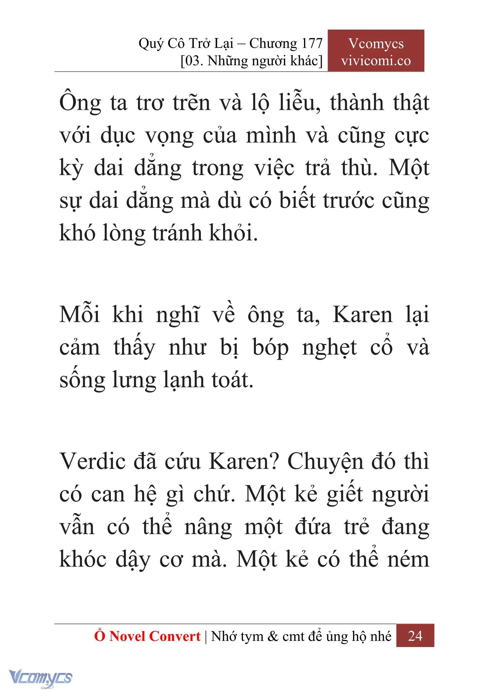 [Novel] Quý Cô Trở Lại Chapter  177 - 26