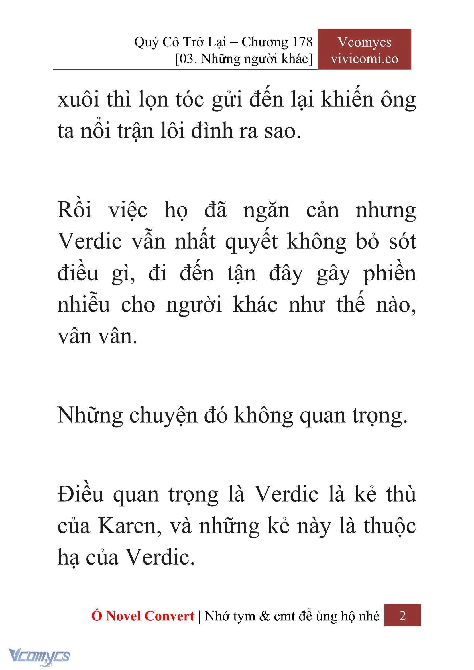 [Novel] Quý Cô Trở Lại Chapter  178 - 4