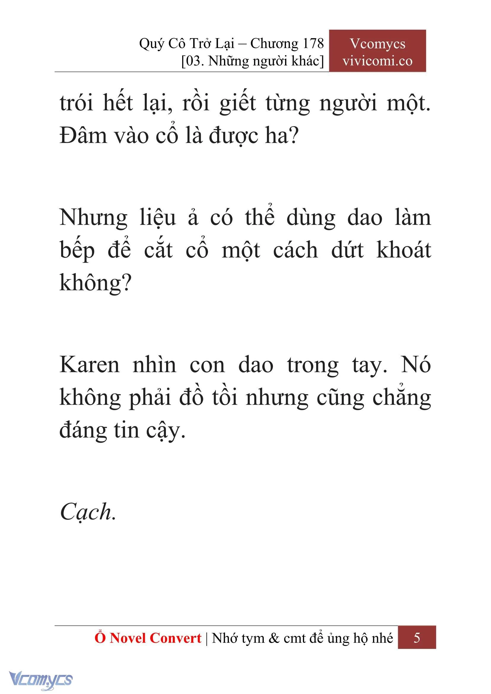 [Novel] Quý Cô Trở Lại Chapter  178 - 7