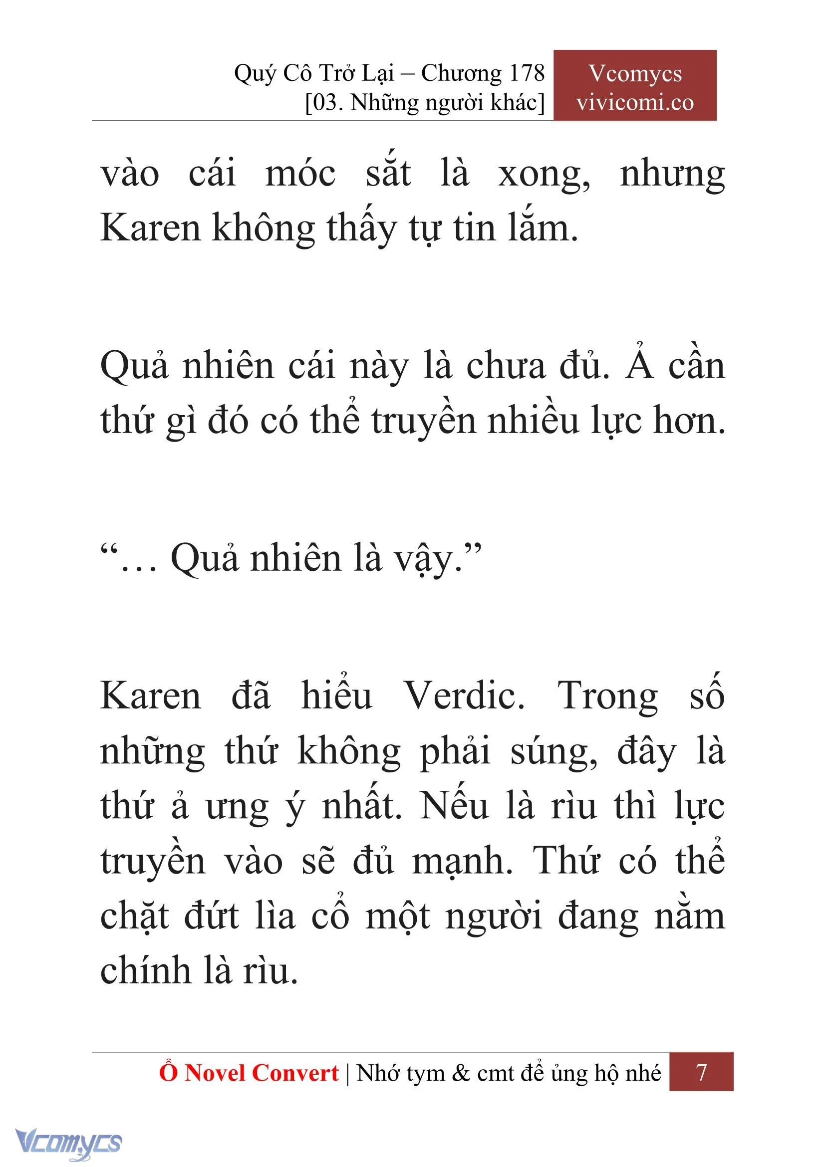[Novel] Quý Cô Trở Lại Chapter  178 - 9