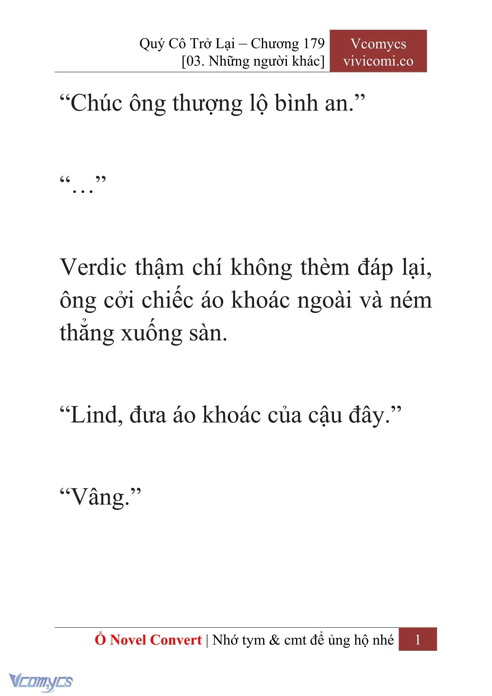 [Novel] Quý Cô Trở Lại Chapter  179 - 3