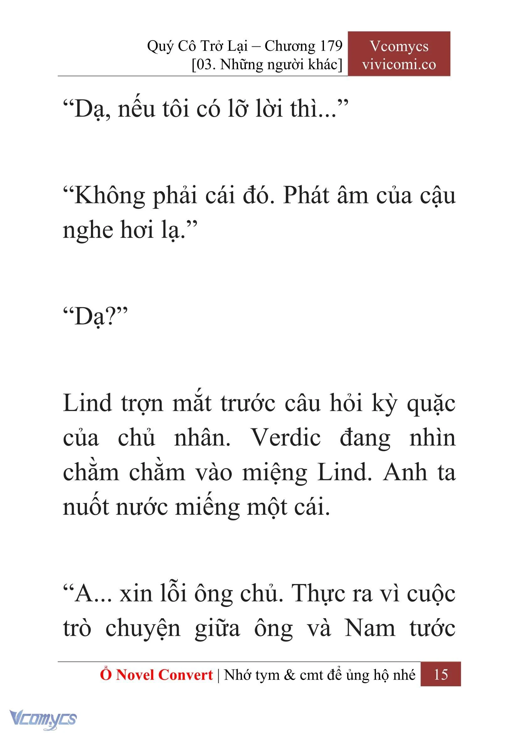 [Novel] Quý Cô Trở Lại Chapter  179 - 17