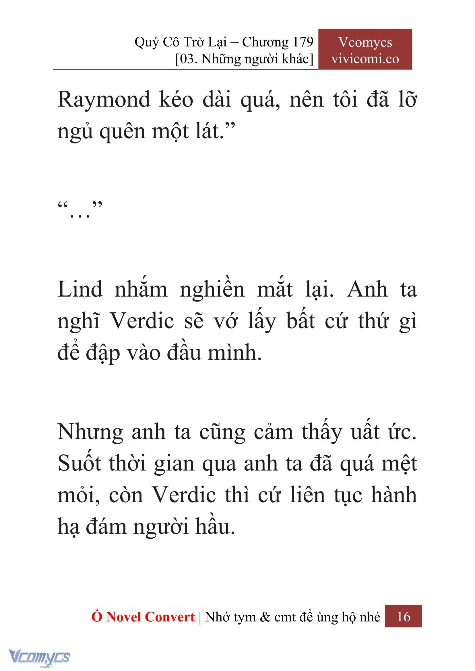 [Novel] Quý Cô Trở Lại Chapter  179 - 18
