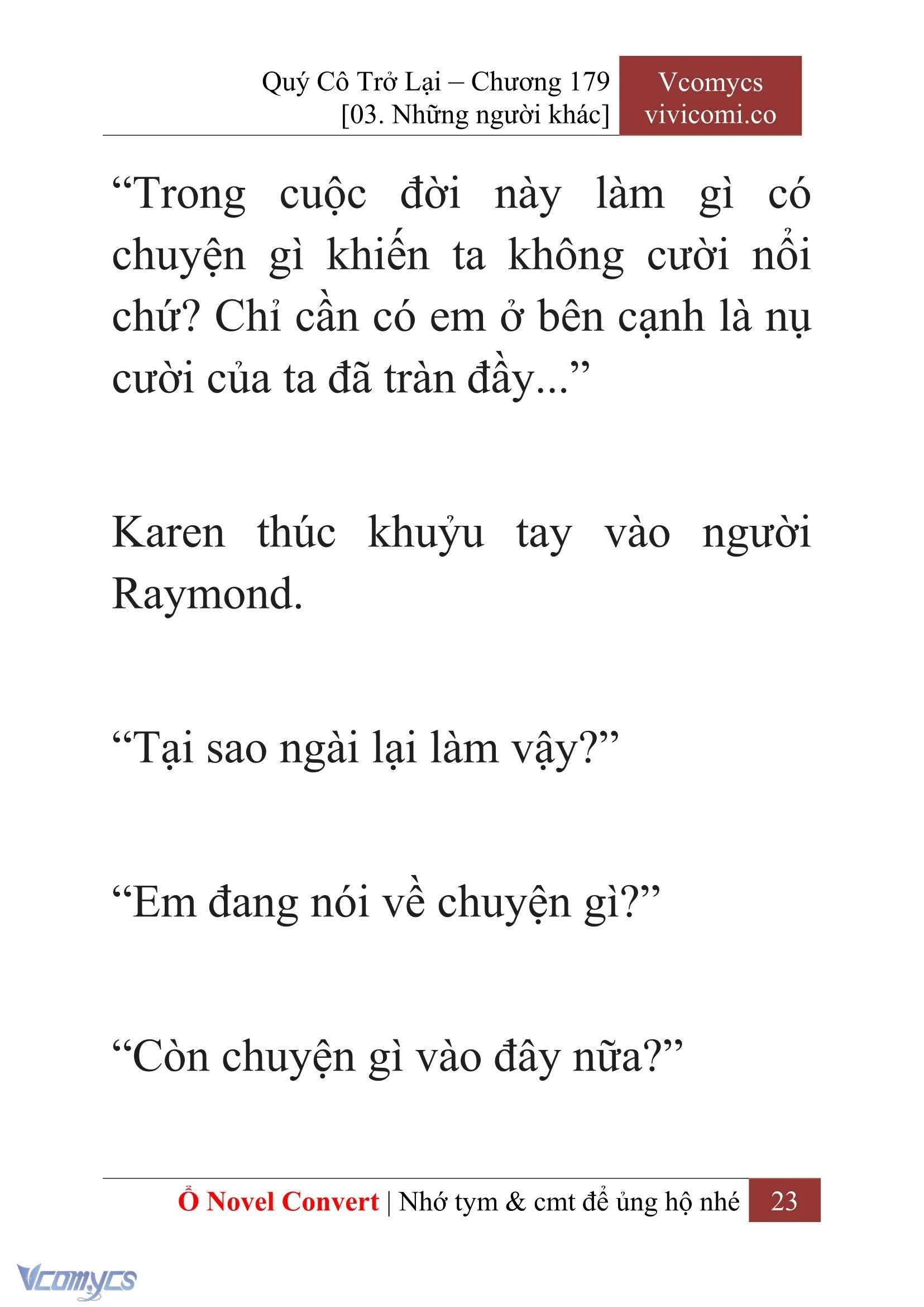 [Novel] Quý Cô Trở Lại Chapter  179 - 25