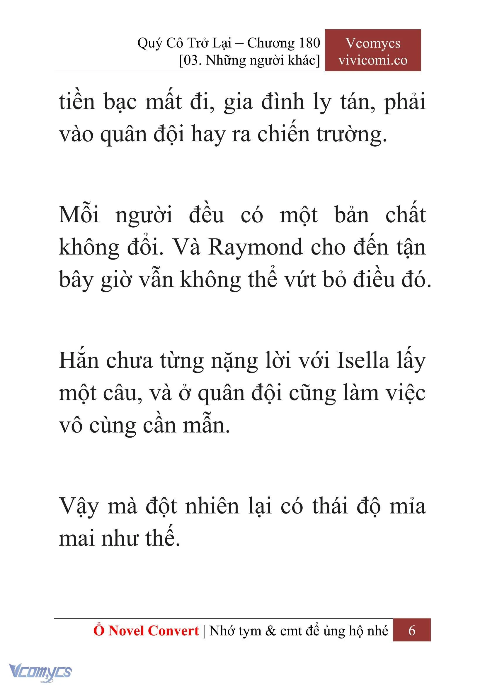 [Novel] Quý Cô Trở Lại Chapter  180 - 8