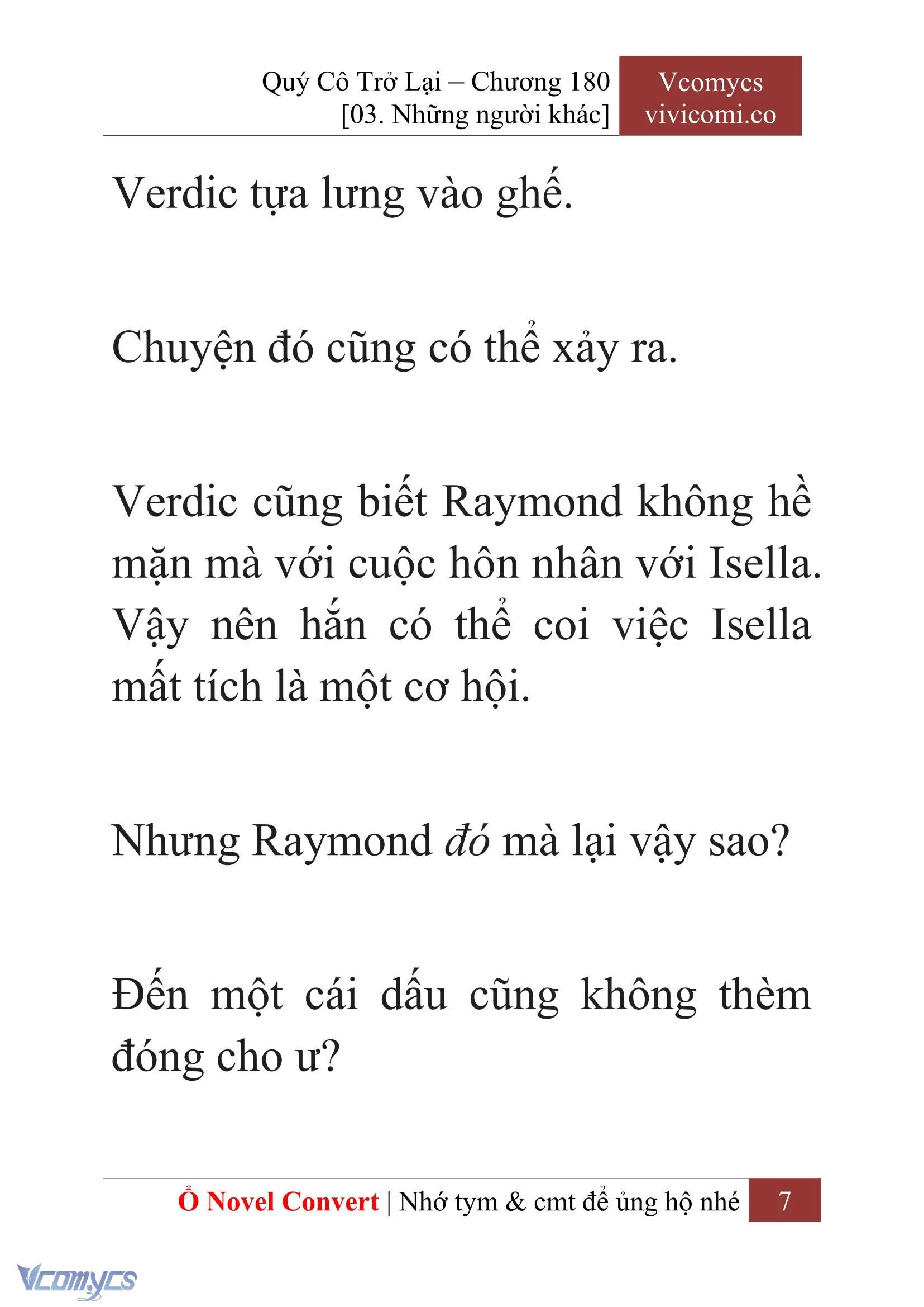 [Novel] Quý Cô Trở Lại Chapter  180 - 9