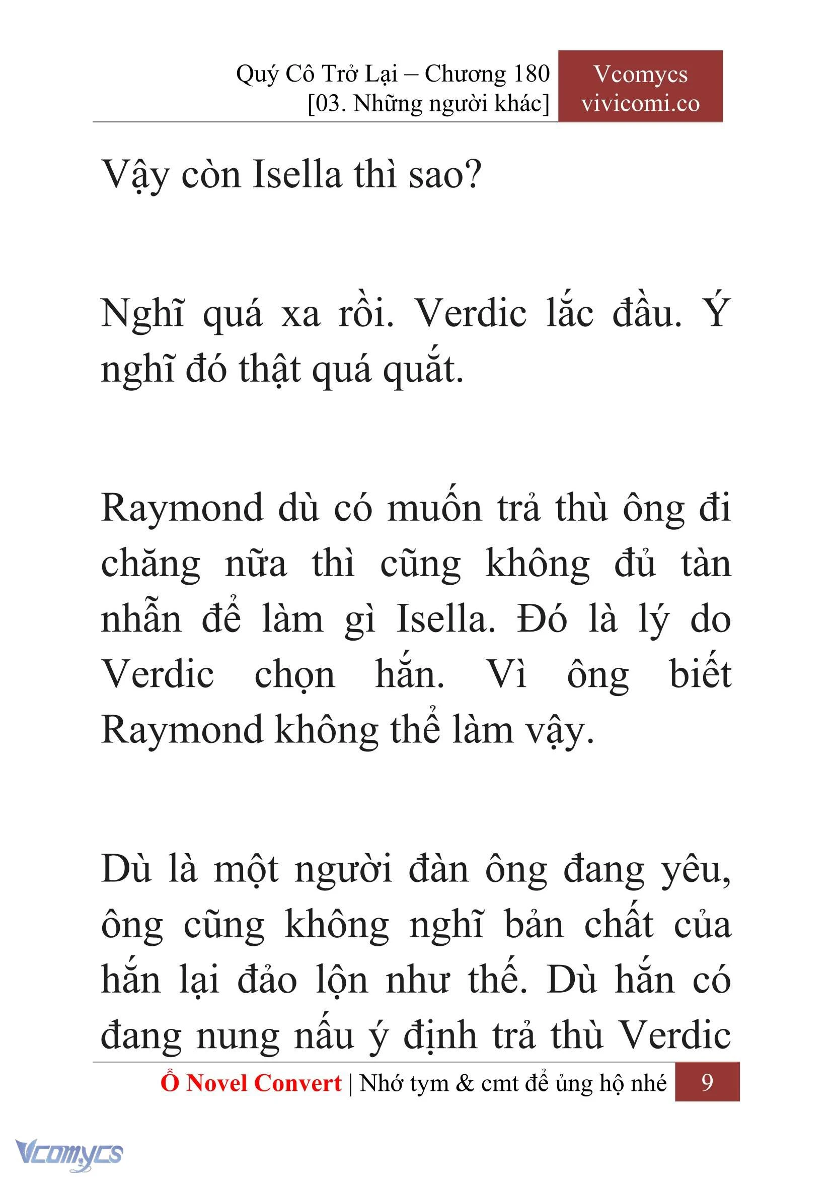 [Novel] Quý Cô Trở Lại Chapter  180 - 11