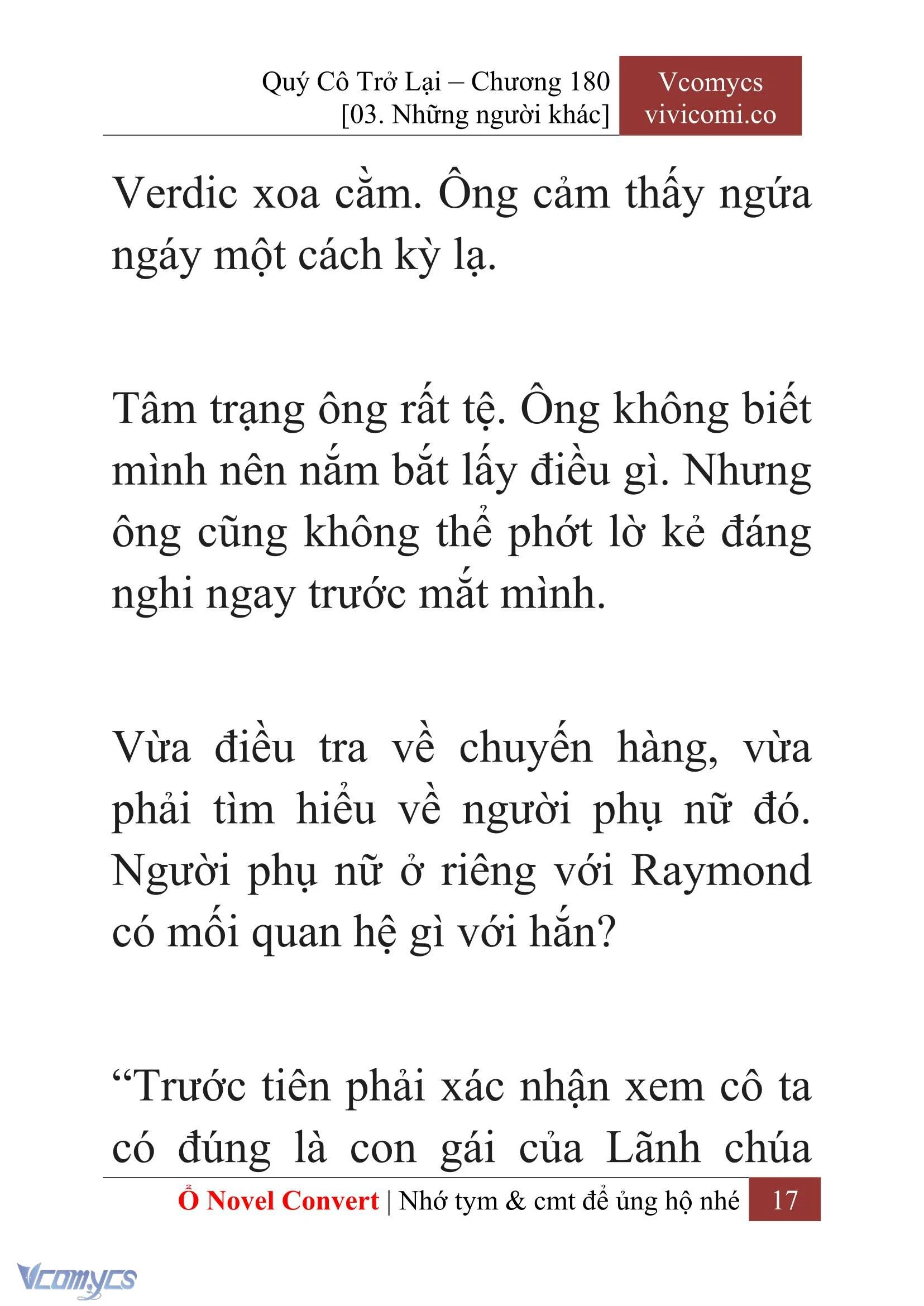 [Novel] Quý Cô Trở Lại Chapter  180 - 19