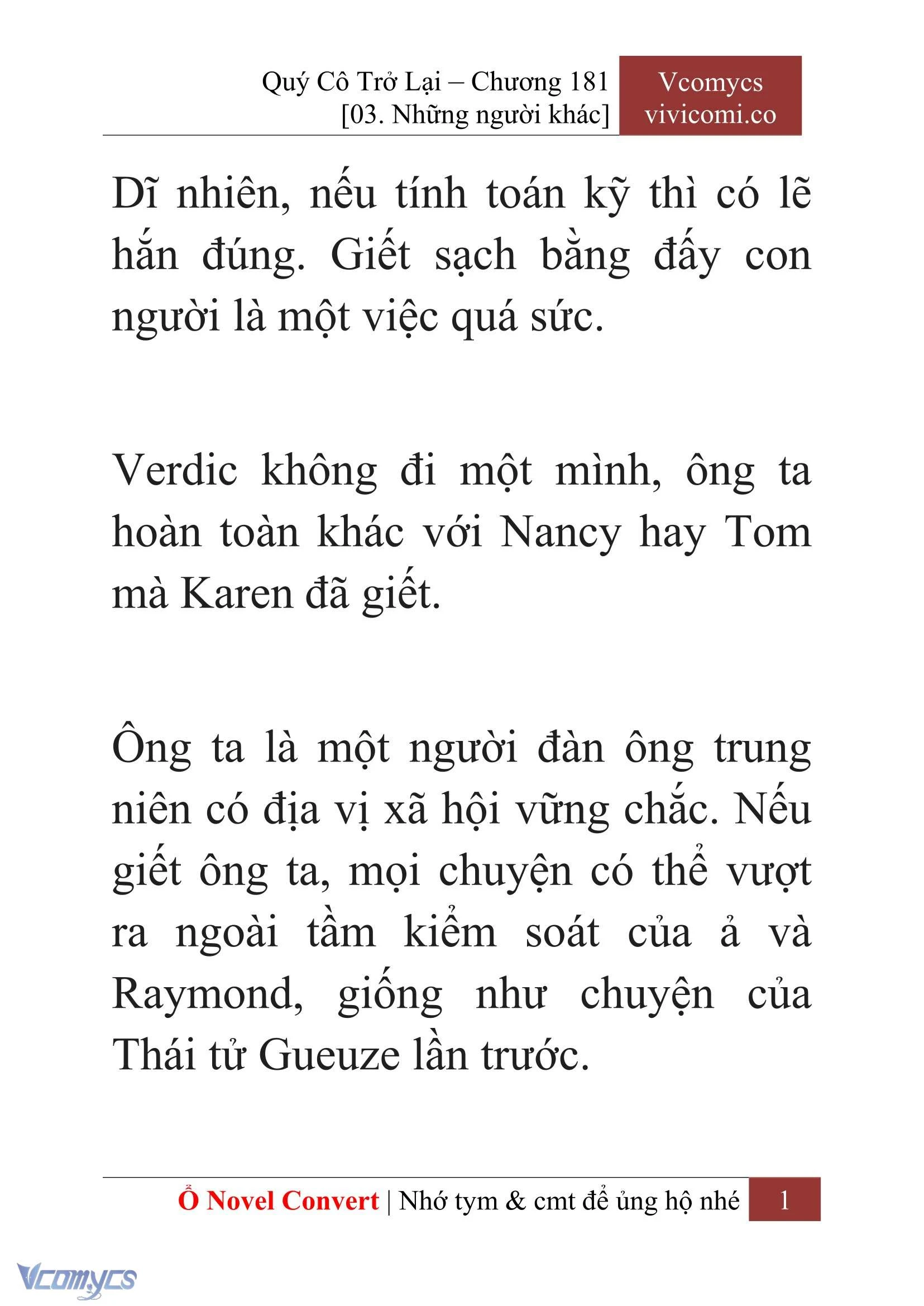 [Novel] Quý Cô Trở Lại Chapter  181 - 3