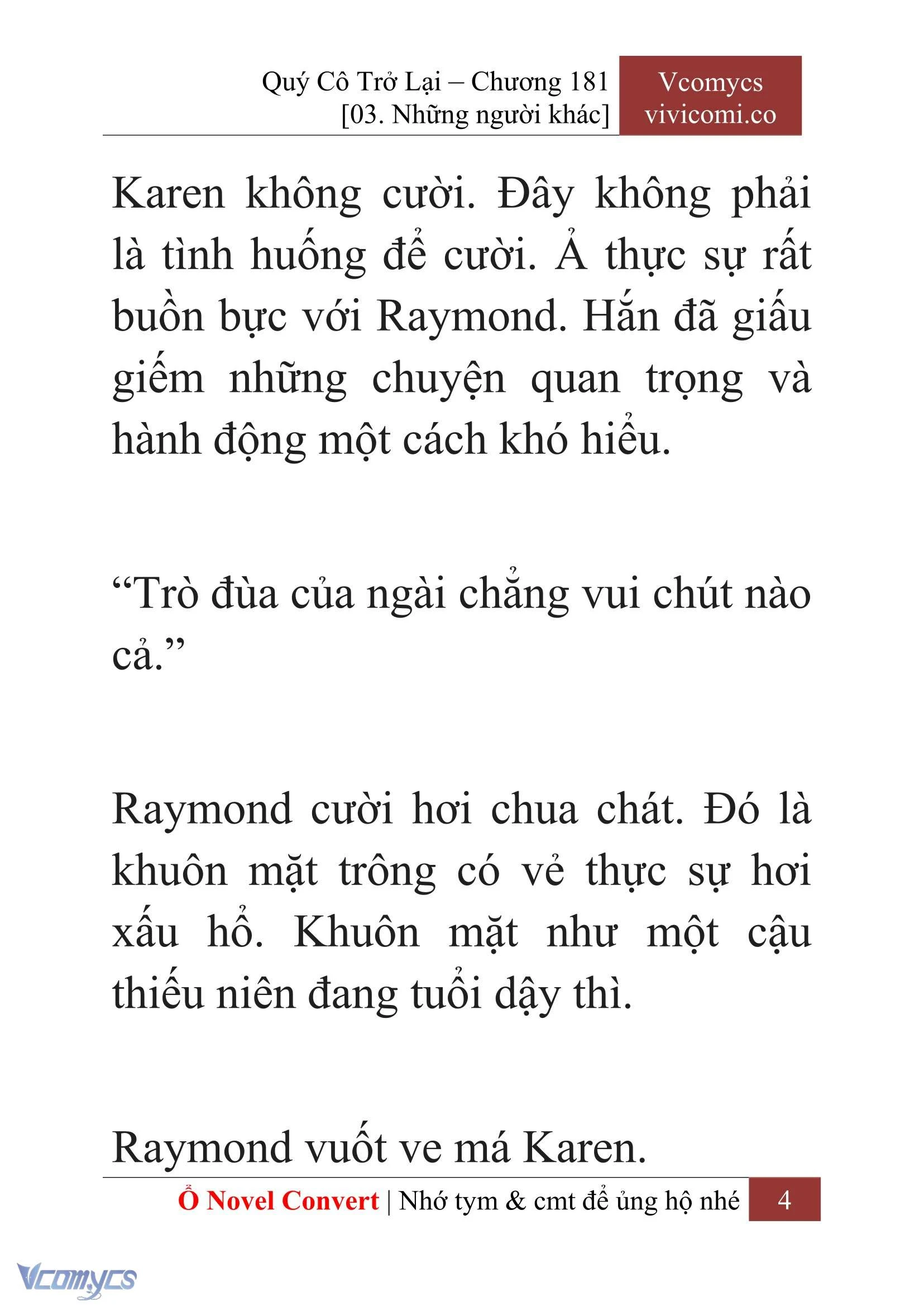 [Novel] Quý Cô Trở Lại Chapter  181 - 6