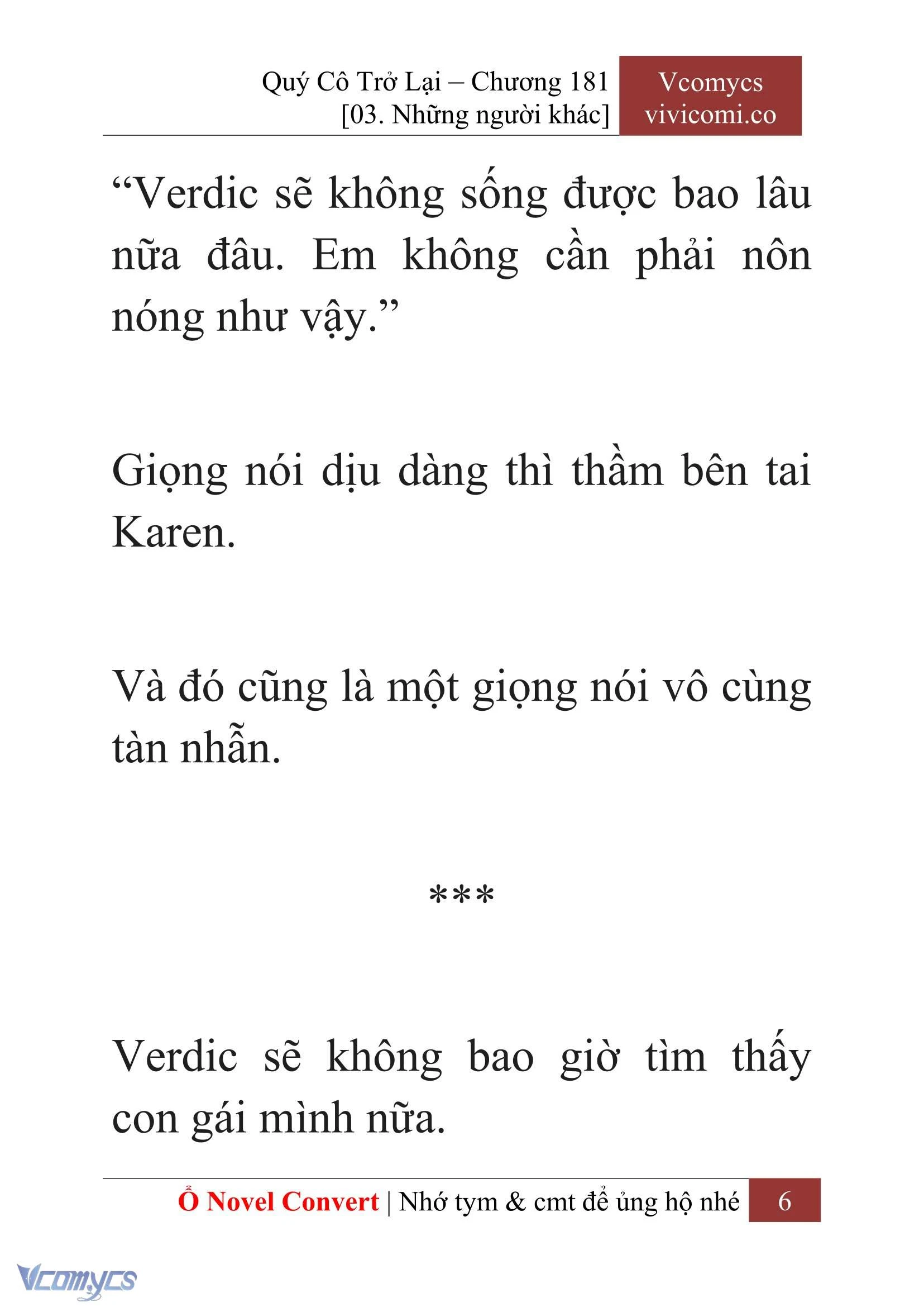 [Novel] Quý Cô Trở Lại Chapter  181 - 8