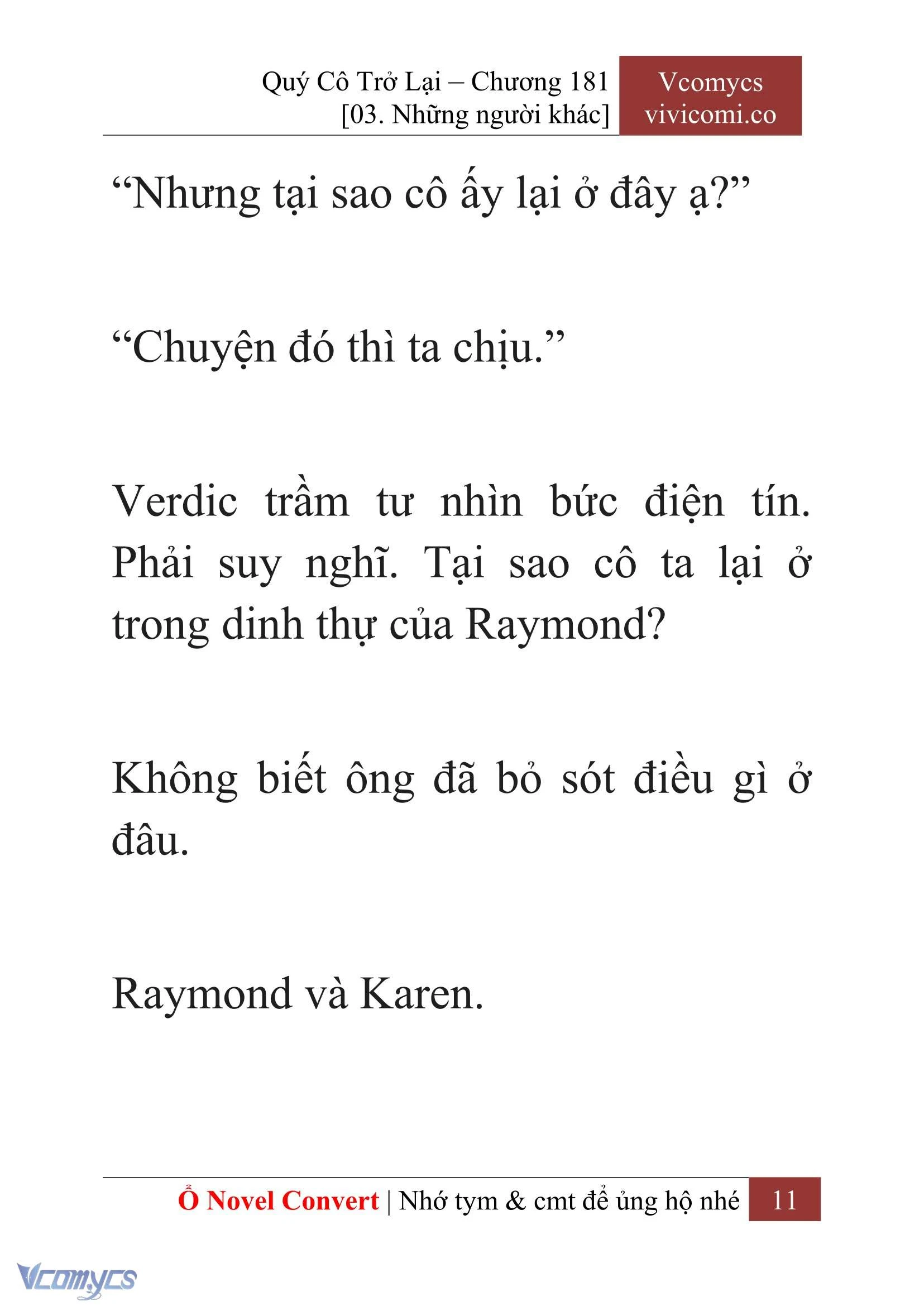 [Novel] Quý Cô Trở Lại Chapter  181 - 13