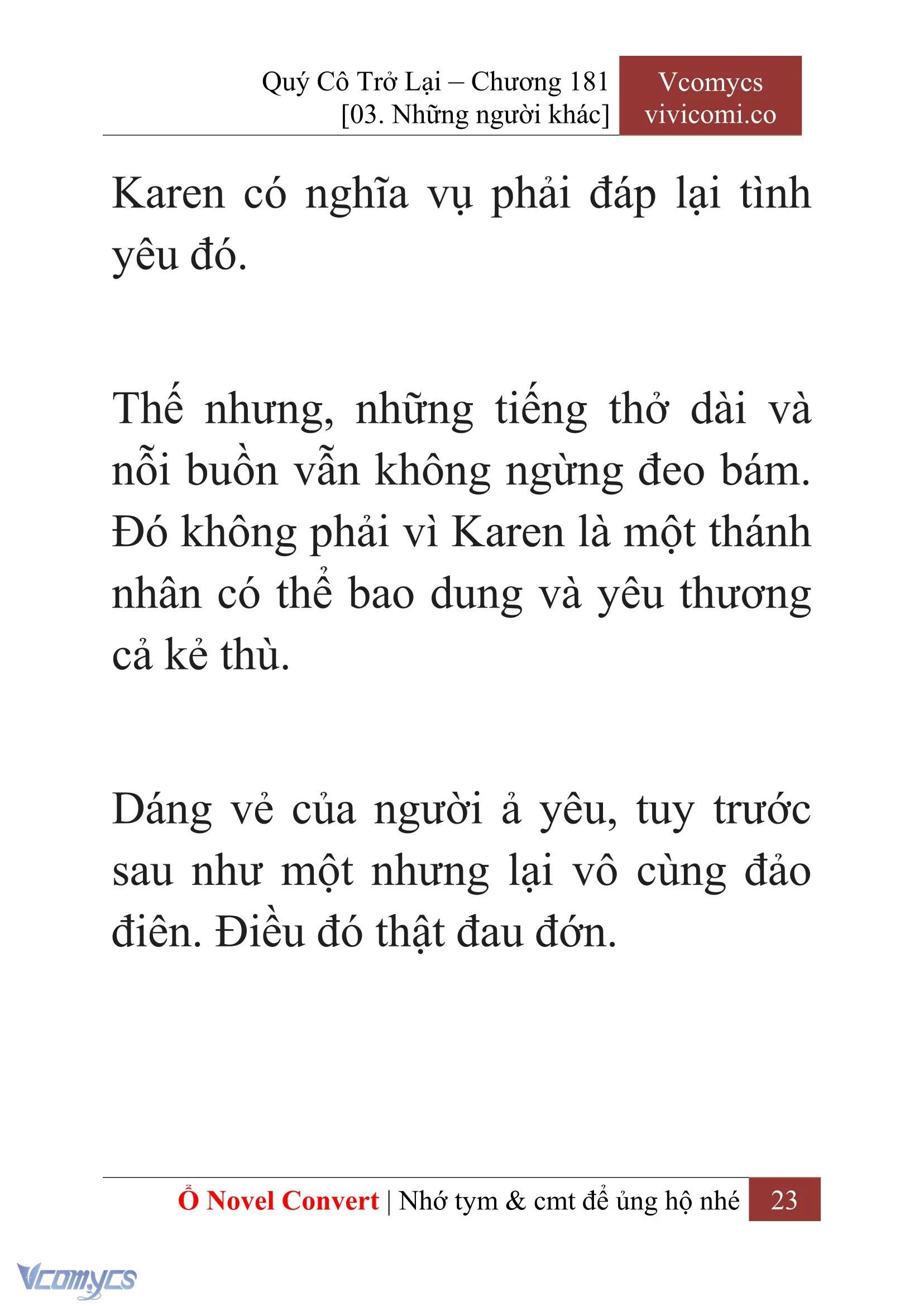 [Novel] Quý Cô Trở Lại Chapter  181 - 25