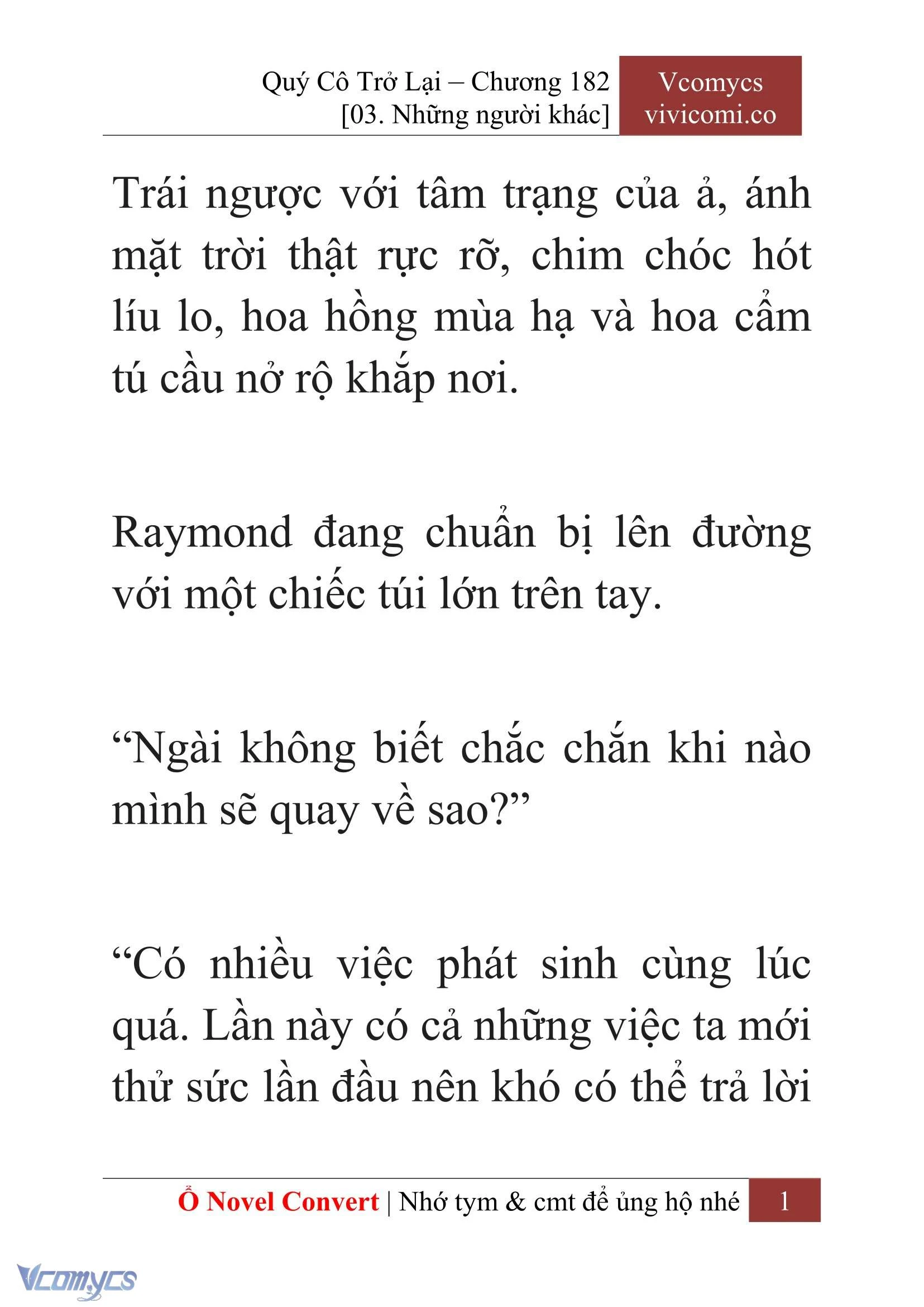 [Novel] Quý Cô Trở Lại Chapter  182 - 3