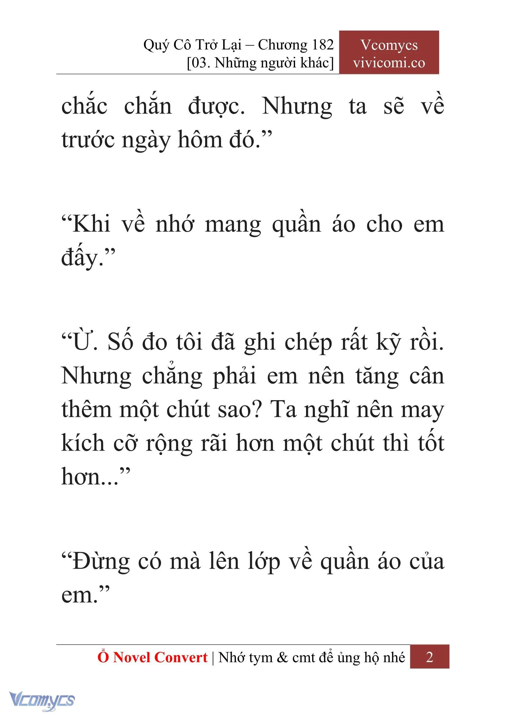 [Novel] Quý Cô Trở Lại Chapter  182 - 4
