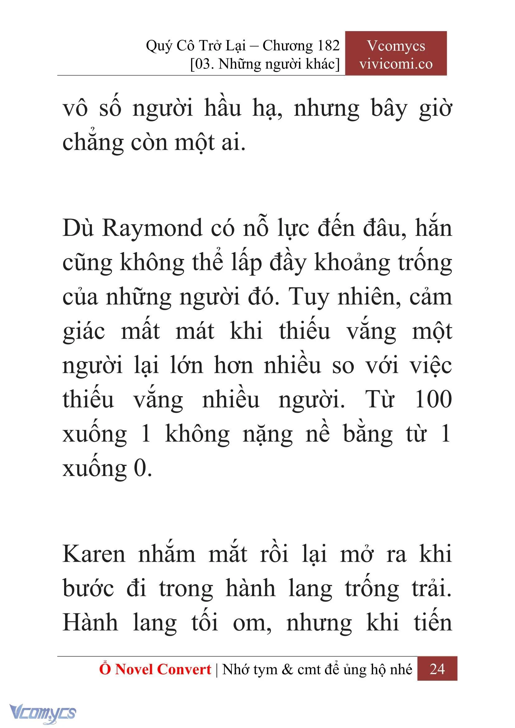 [Novel] Quý Cô Trở Lại Chapter  182 - 26