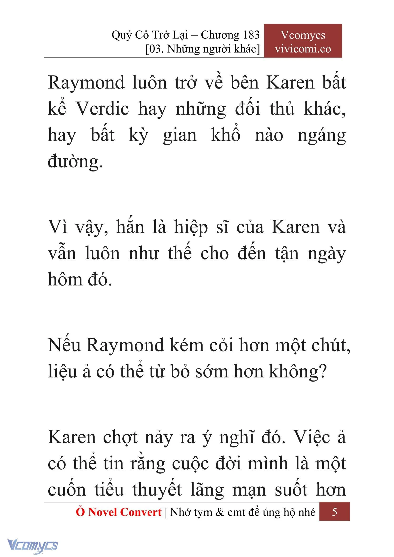 [Novel] Quý Cô Trở Lại Chapter  183 - 7