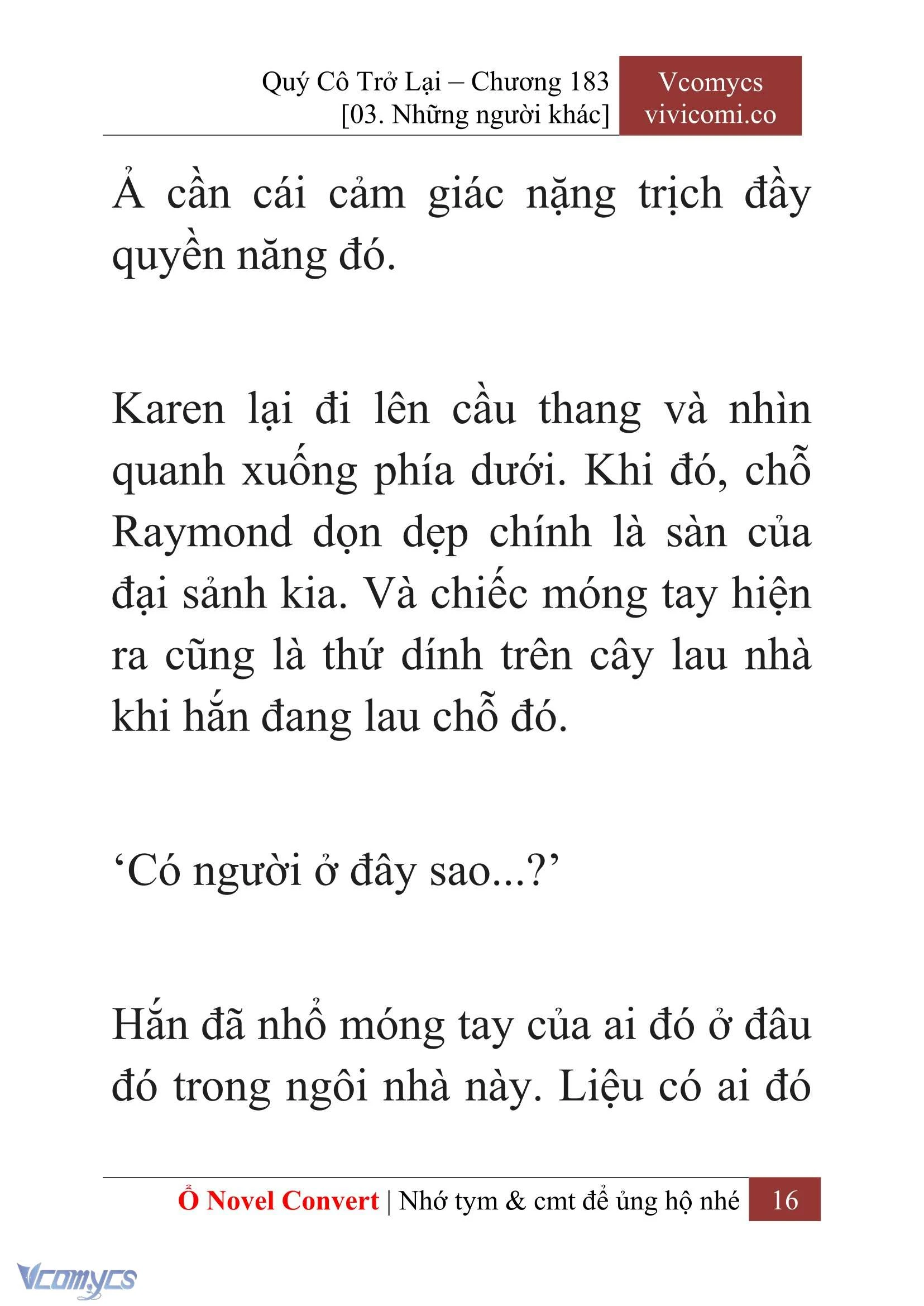 [Novel] Quý Cô Trở Lại Chapter  183 - 18
