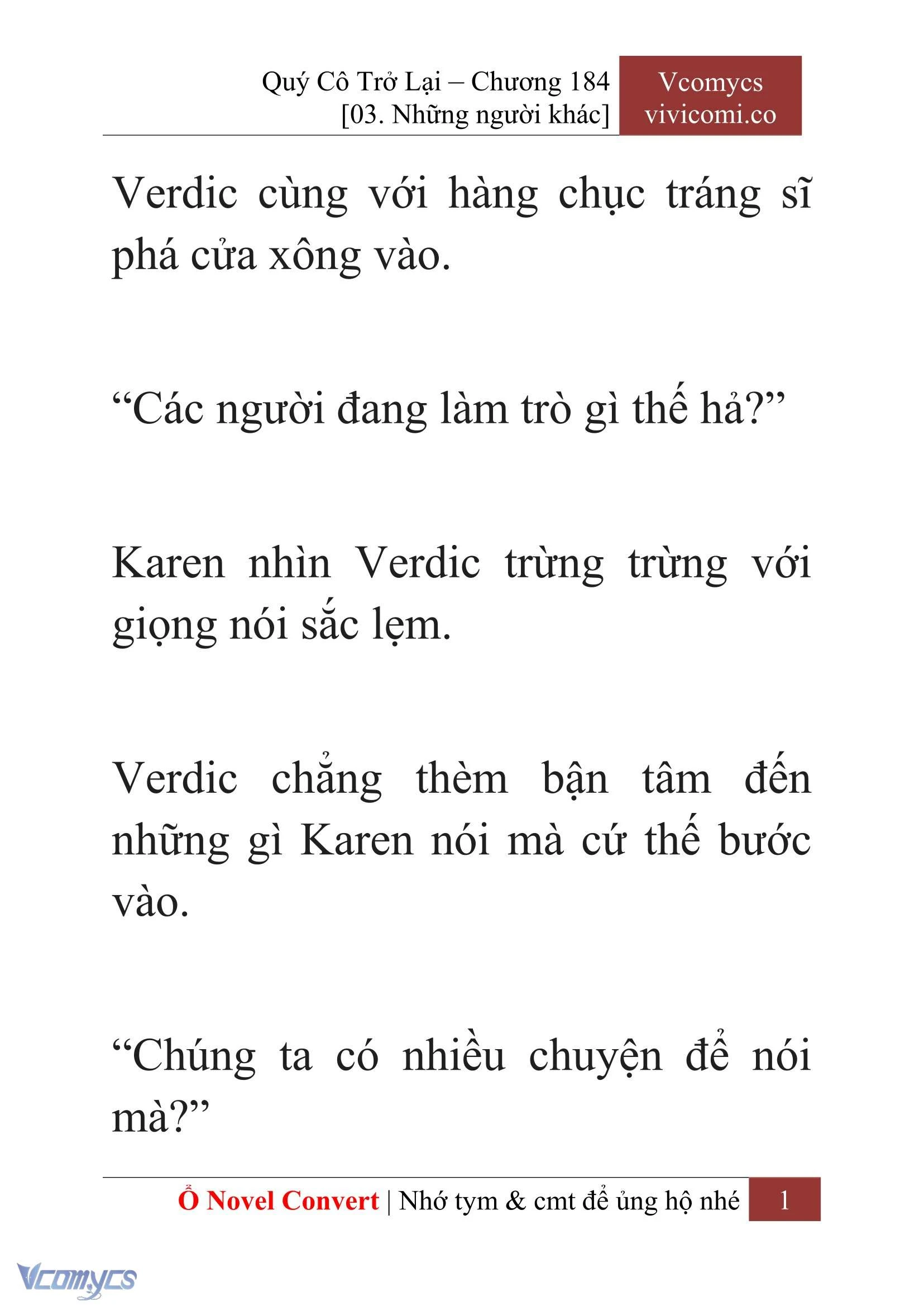 [Novel] Quý Cô Trở Lại Chapter  184 - 3