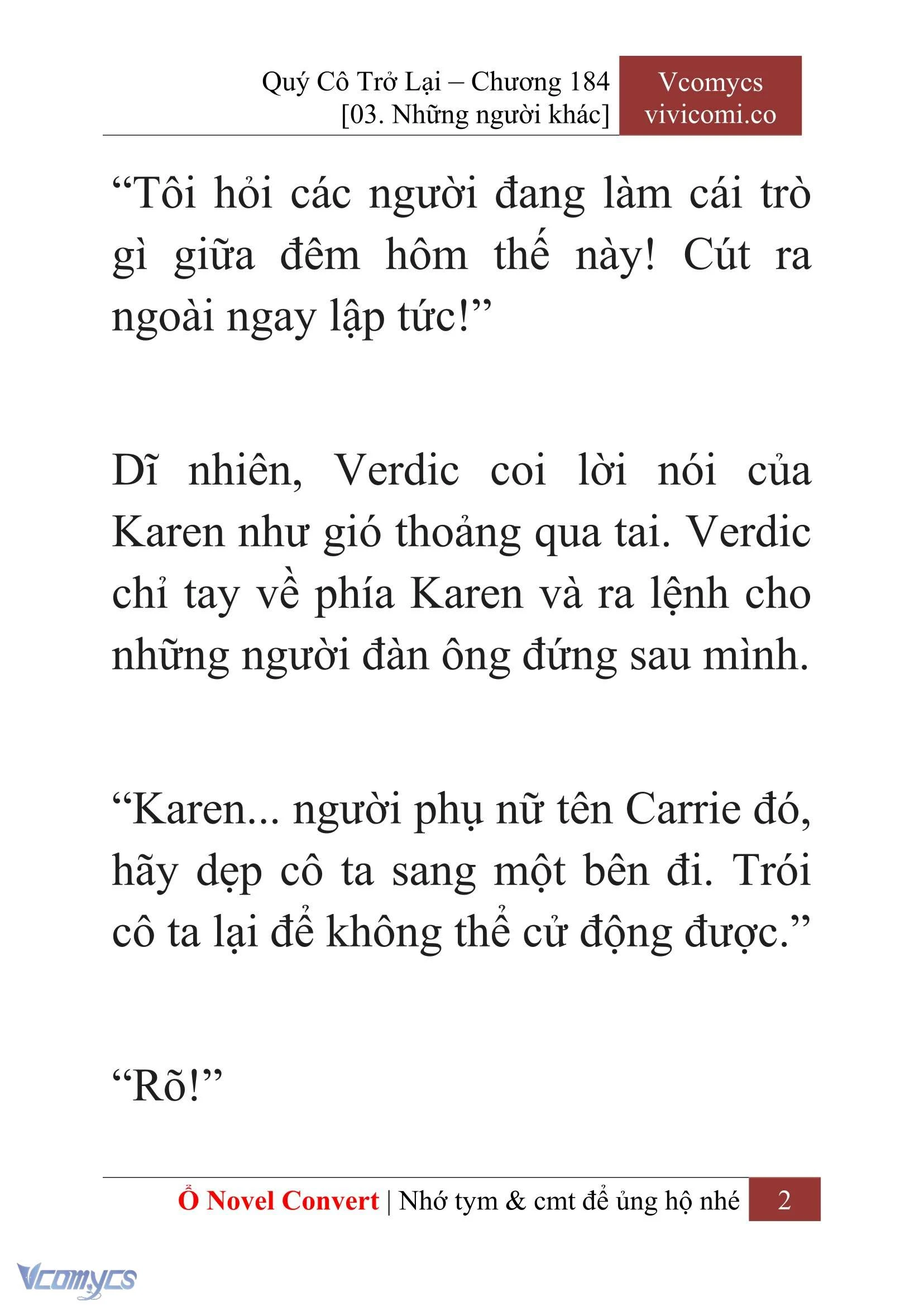 [Novel] Quý Cô Trở Lại Chapter  184 - 4