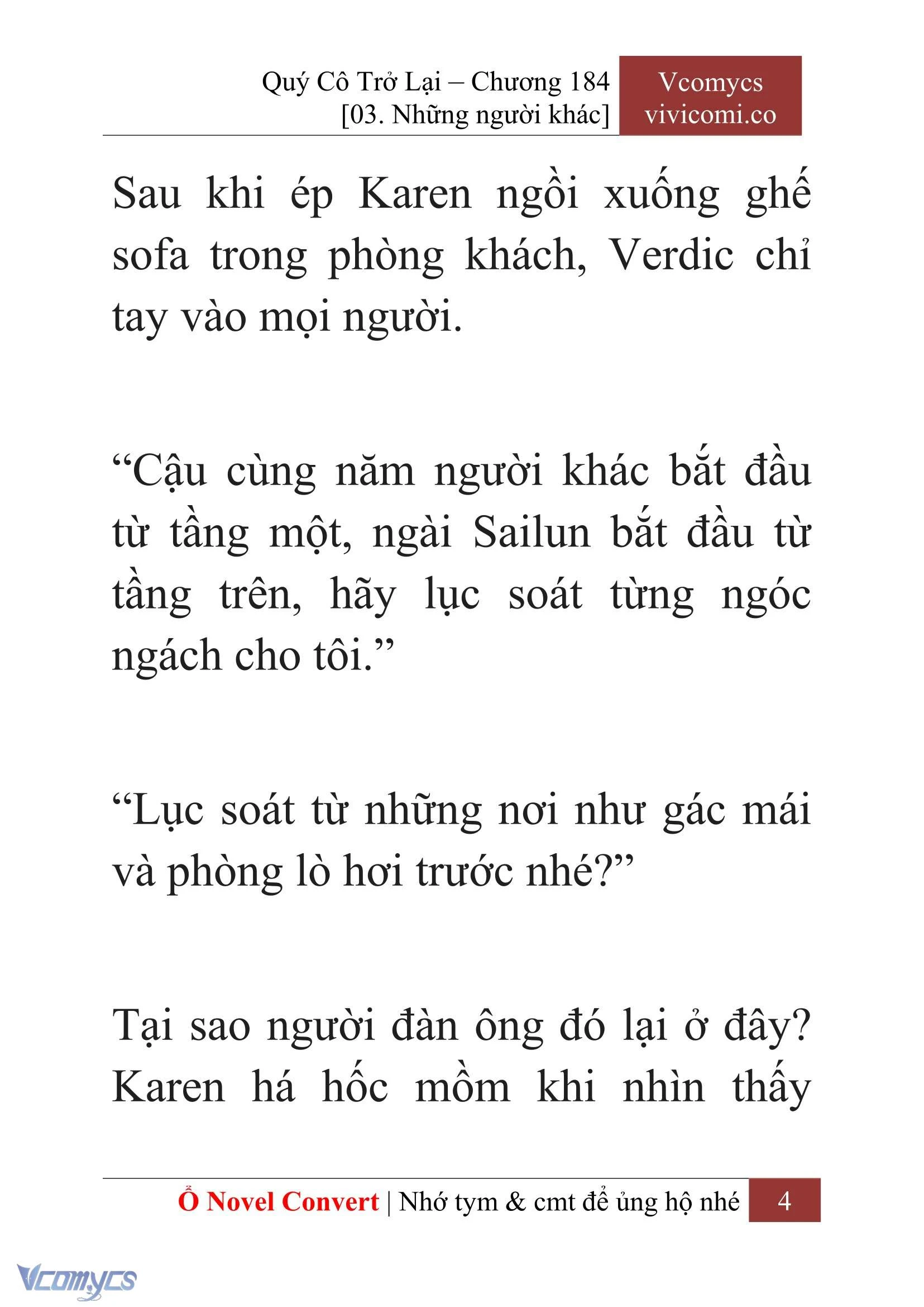 [Novel] Quý Cô Trở Lại Chapter  184 - 6