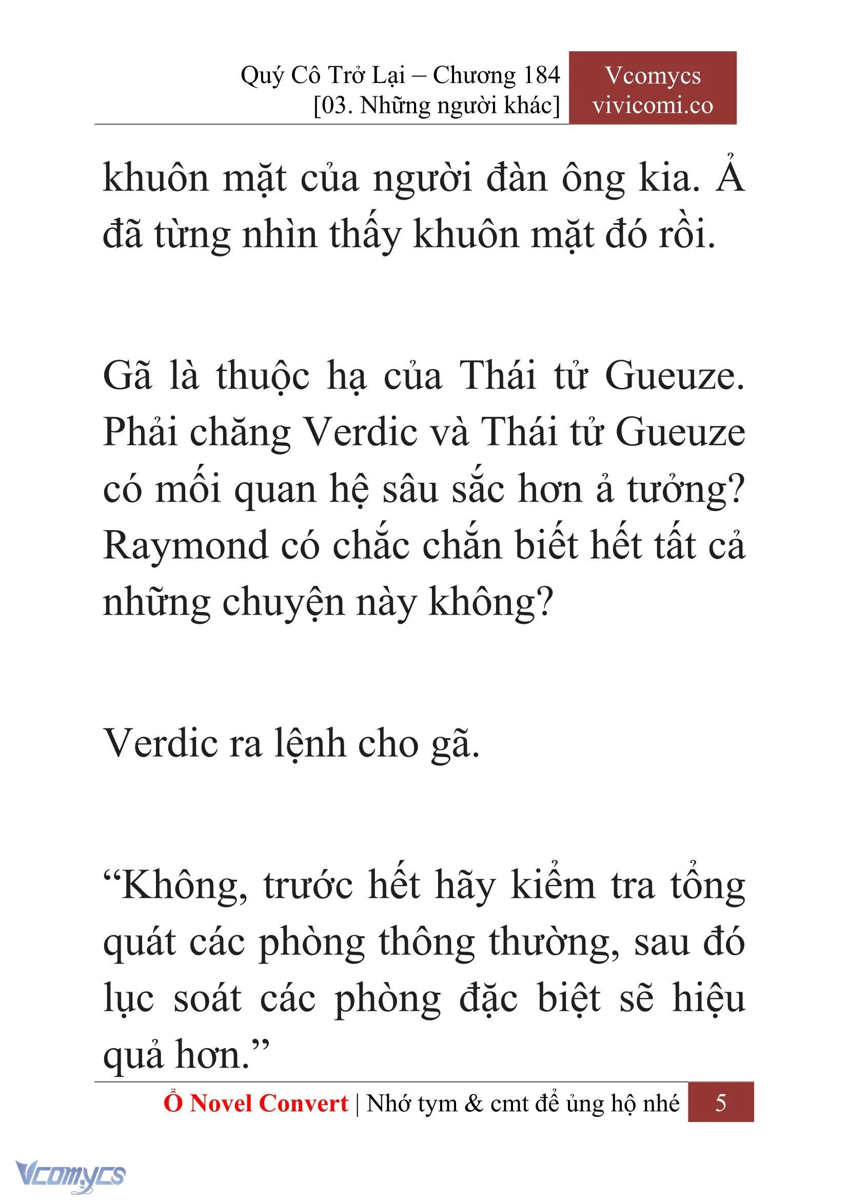 [Novel] Quý Cô Trở Lại Chapter  184 - 7