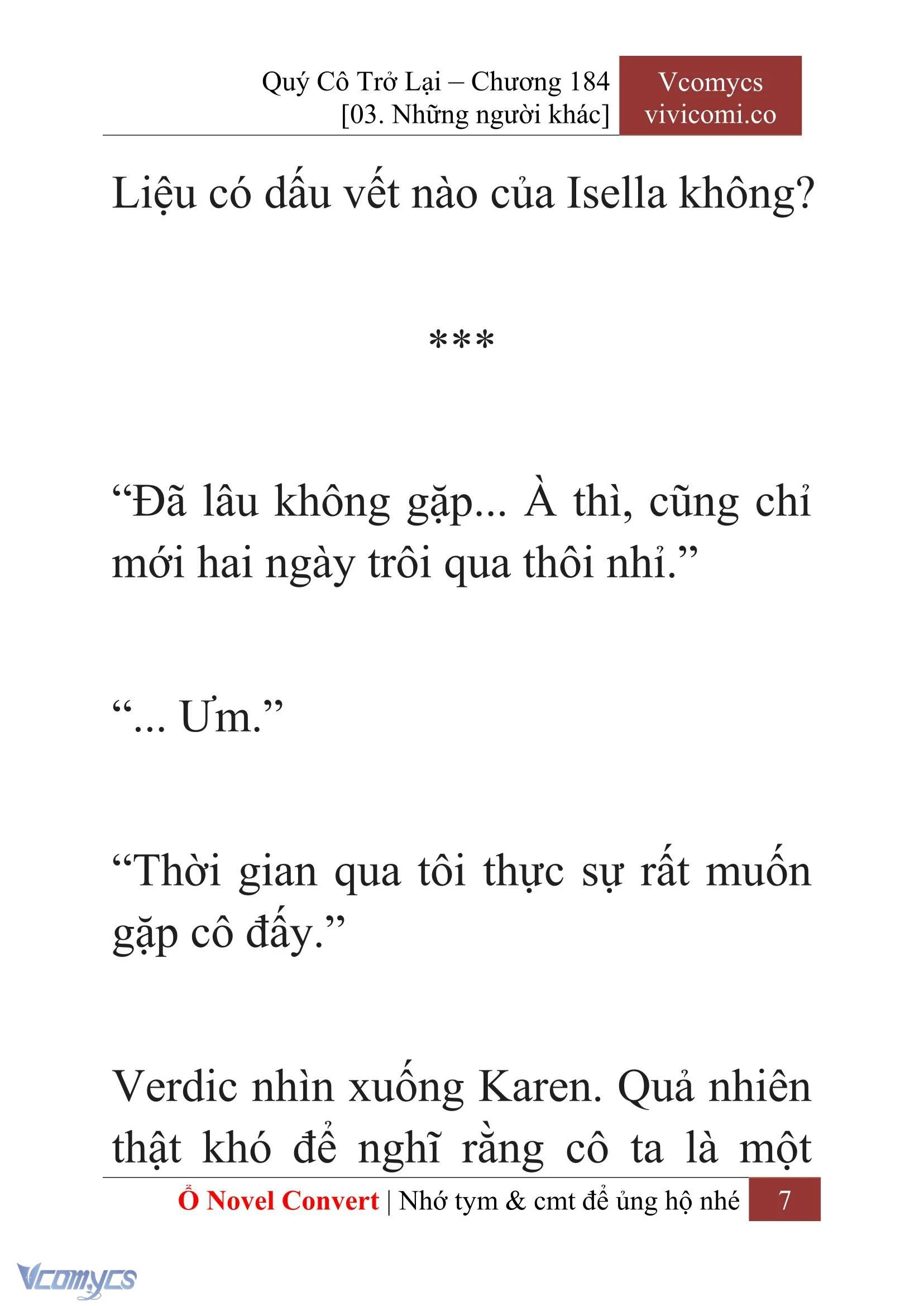 [Novel] Quý Cô Trở Lại Chapter  184 - 9