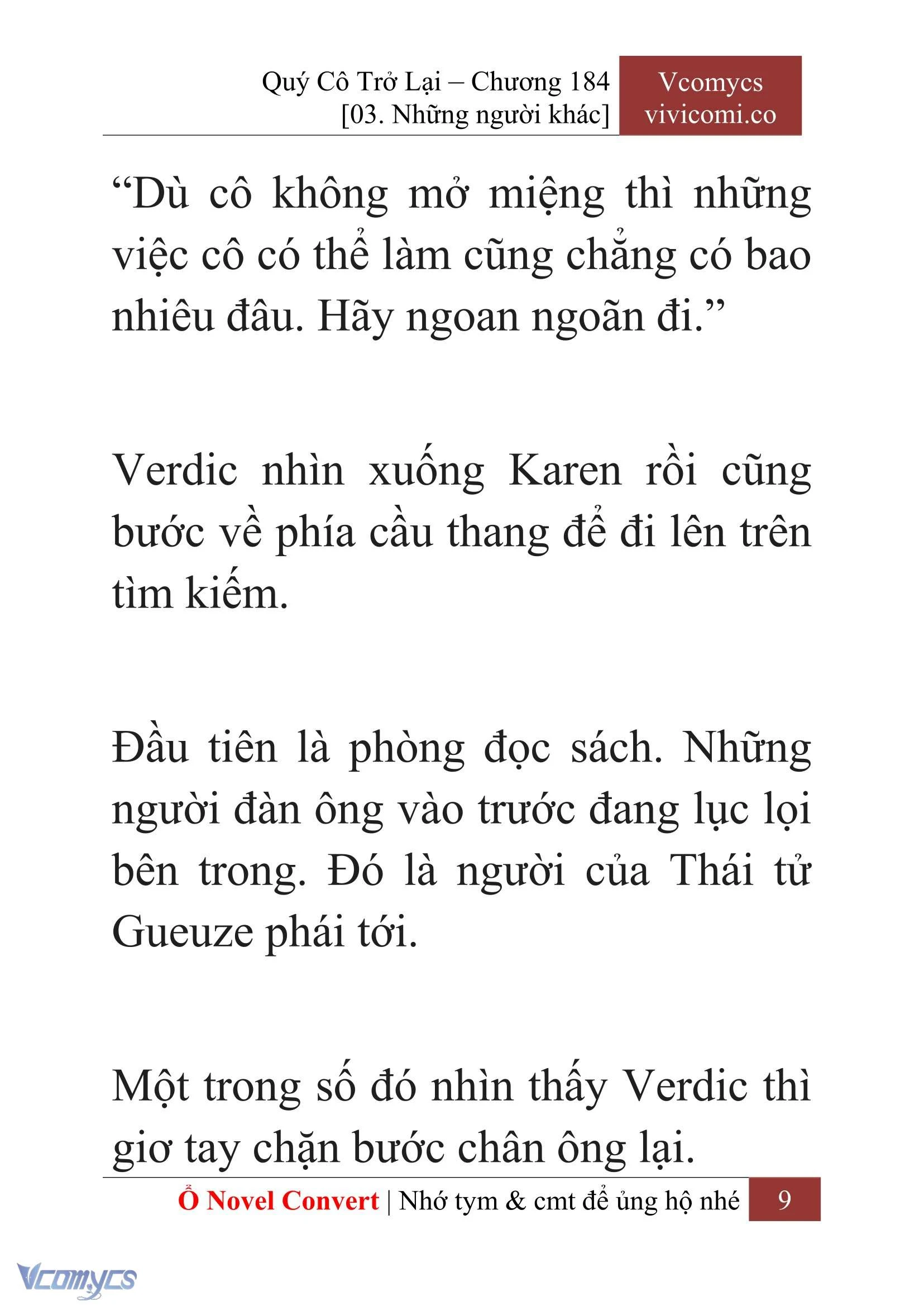 [Novel] Quý Cô Trở Lại Chapter  184 - 11